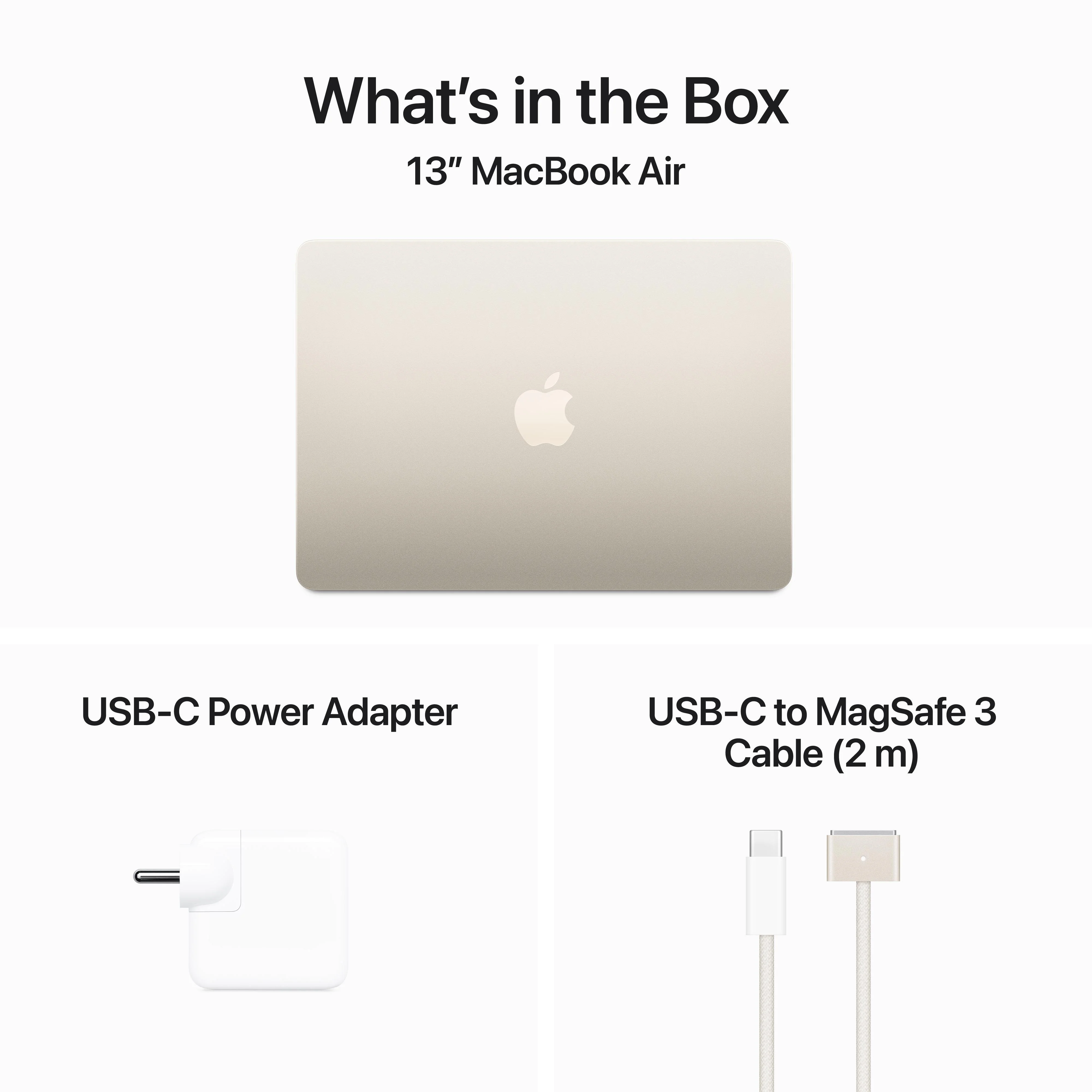 13-inch MacBook Air: Apple M3 chip with 8?core CPU and 10?core GPU, 512GB SSD - Starlight - Image 9