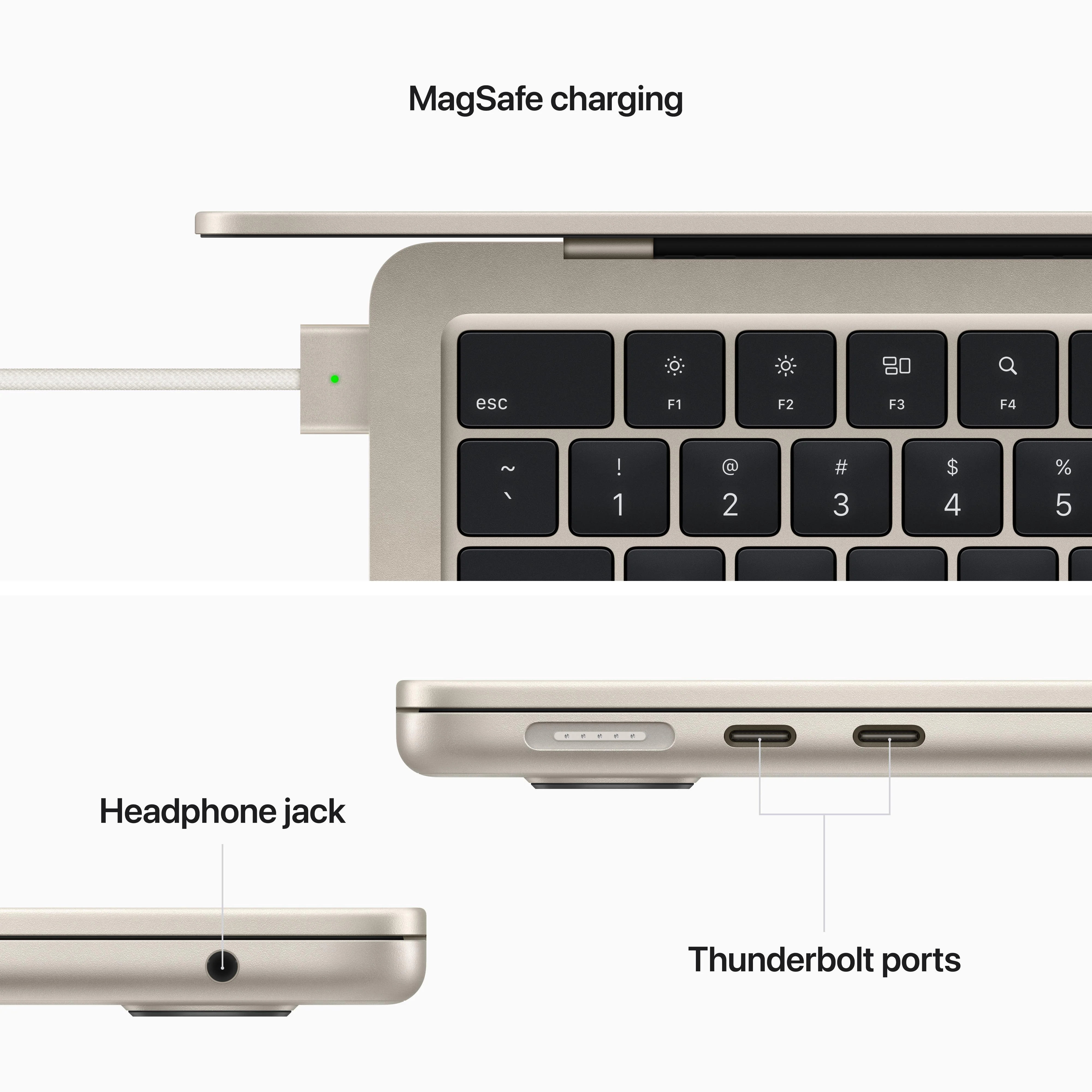 13-inch MacBook Air: Apple M2 chip with 8, core CPU and 10, core GPU, 512GB SSD - Starlight - Image 7