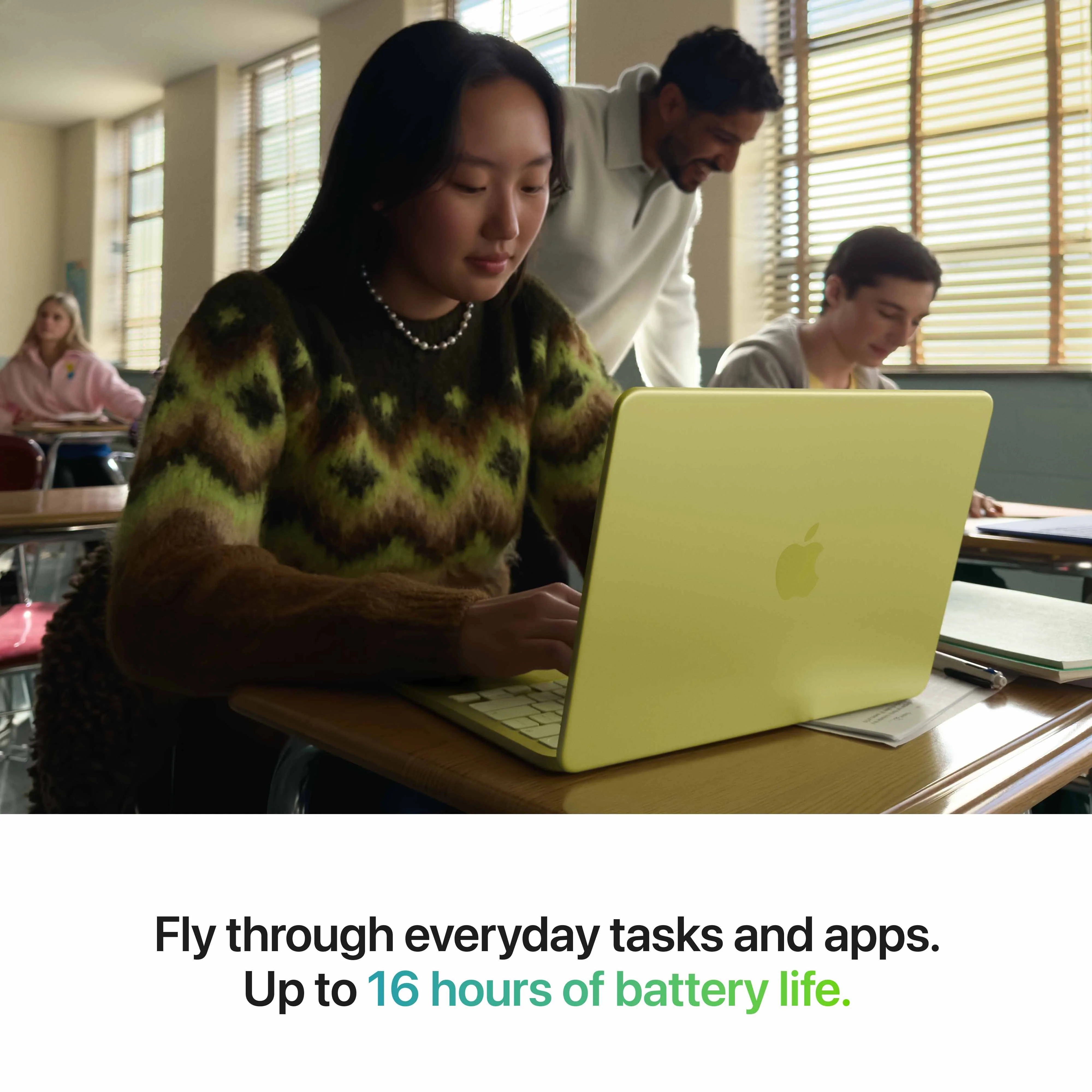 13-inch MacBook Neo: Apple A18 Pro chip with 6‑core CPU and 5‑core GPU, Magic Keyboard, 256GB SSD - Citrus - Image 4