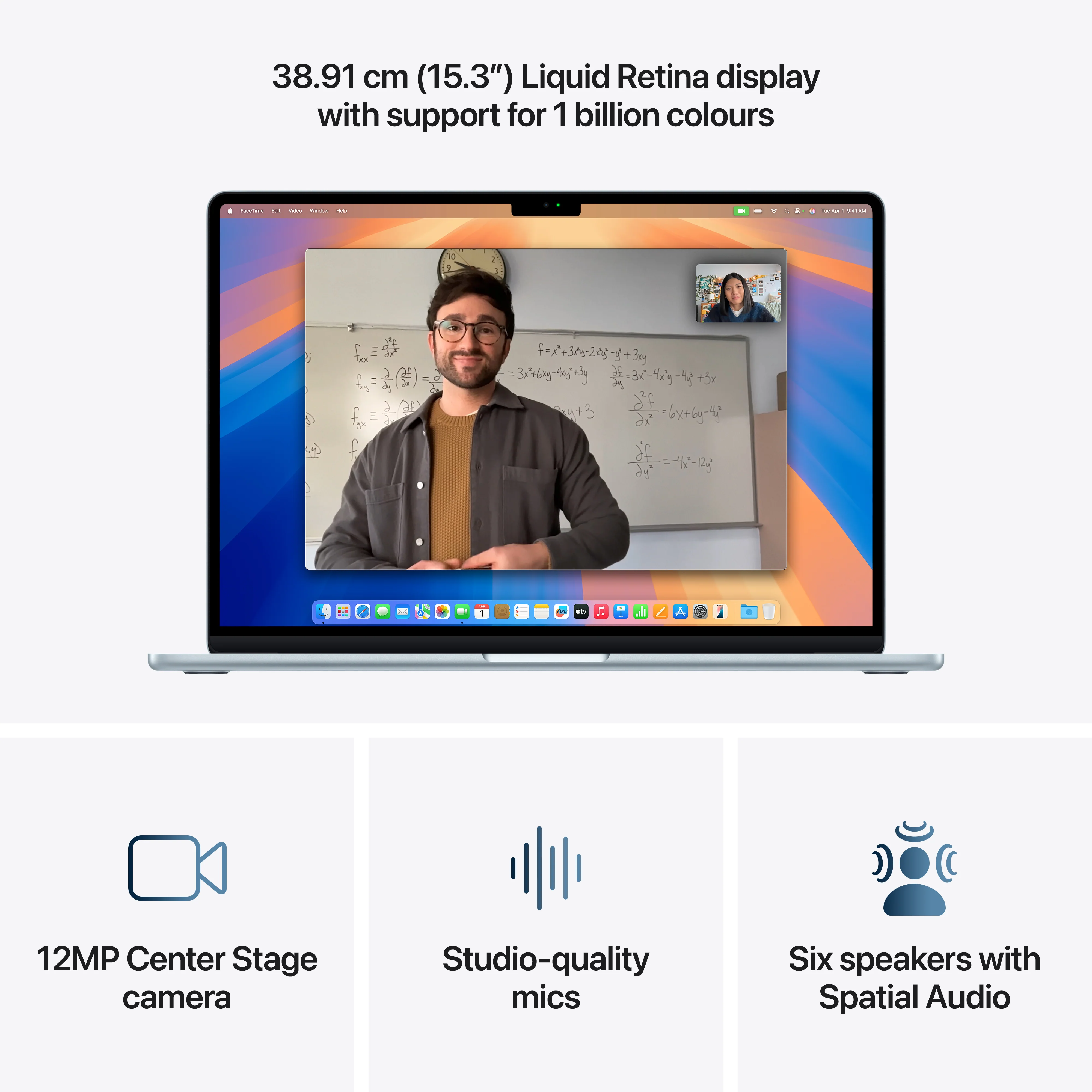 15-inch MacBook Air: Apple M4 chip with 10-core CPU and 10-core GPU, 512GB SSD - Sky Blue - Image 5