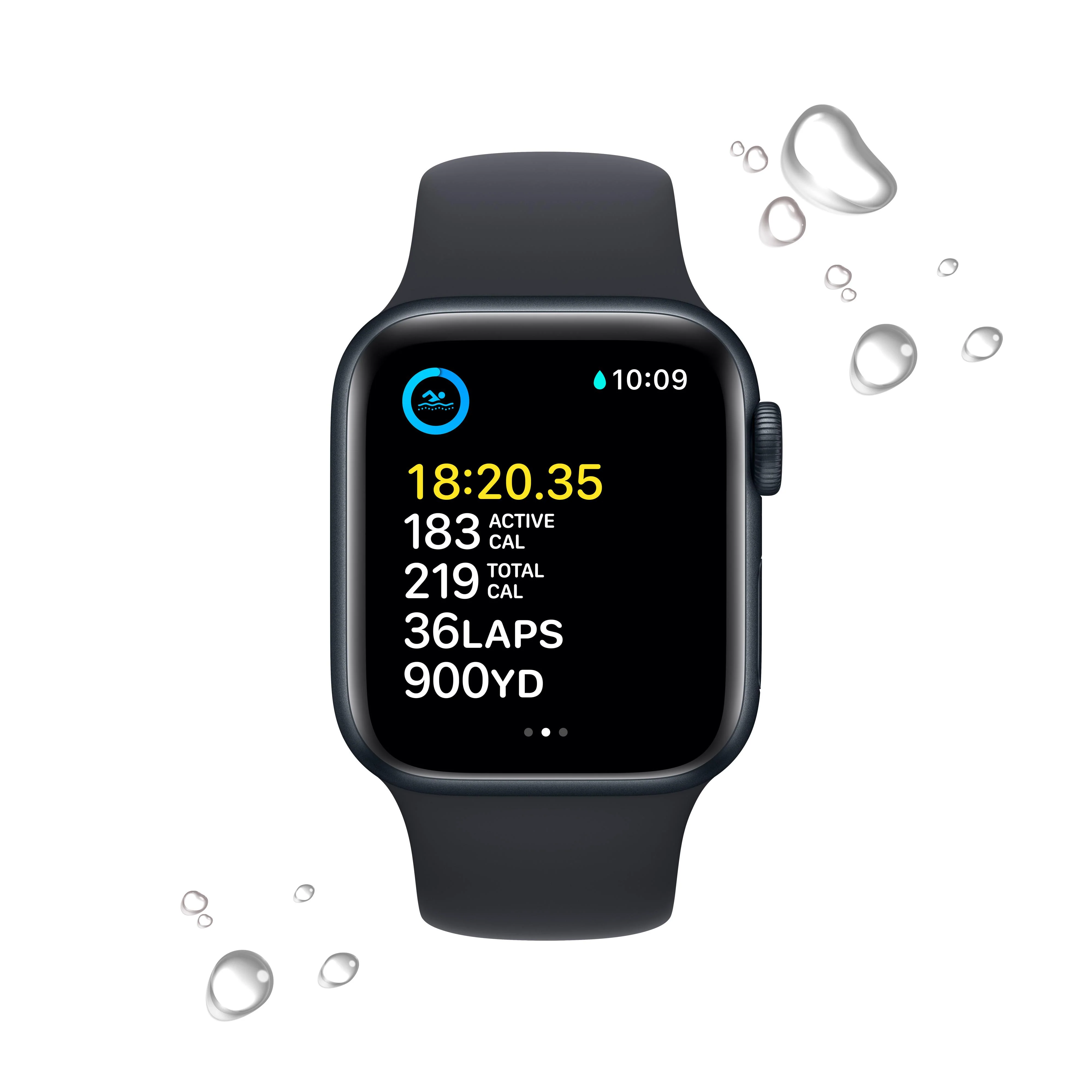 Apple Watch SE GPS + Cellular 40mm Midnight Aluminium Case with Midnight Sport Band - Regular - Image 4