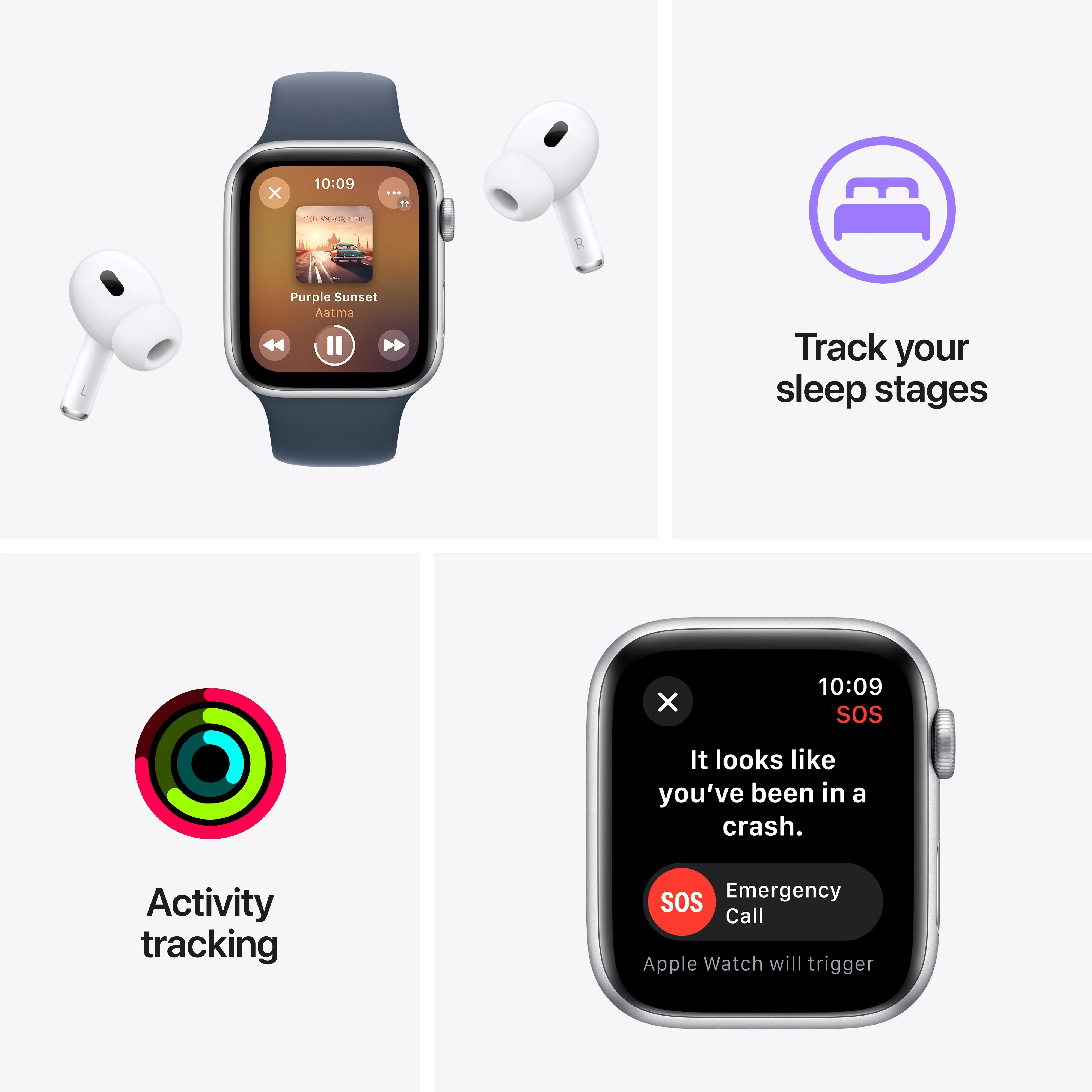 Apple Watch SE GPS 40mm Starlight Aluminium Case with Starlight Sport Loop - Image 7
