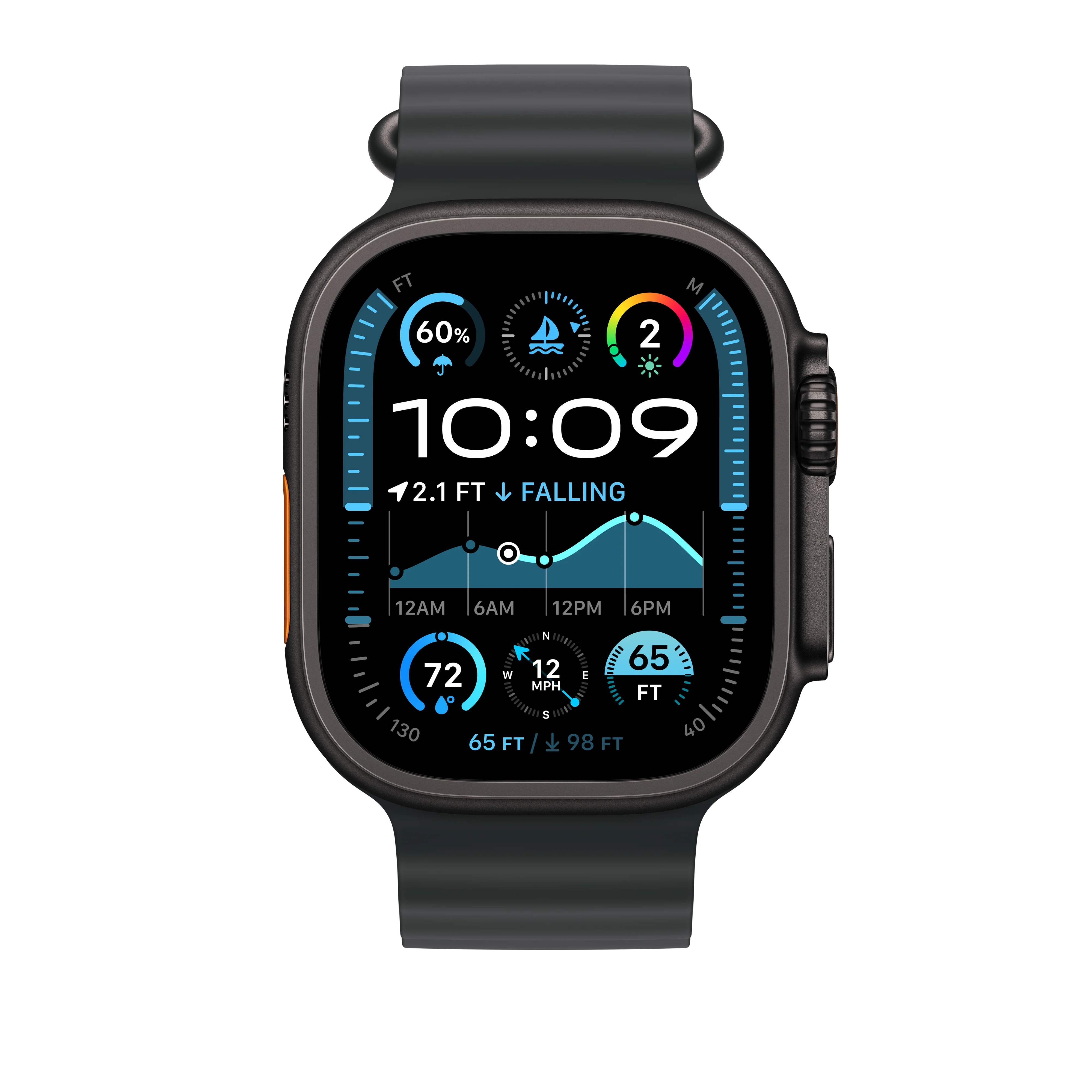 49mm Black Ocean Band Extension - Black Titanium Finish - Image 3