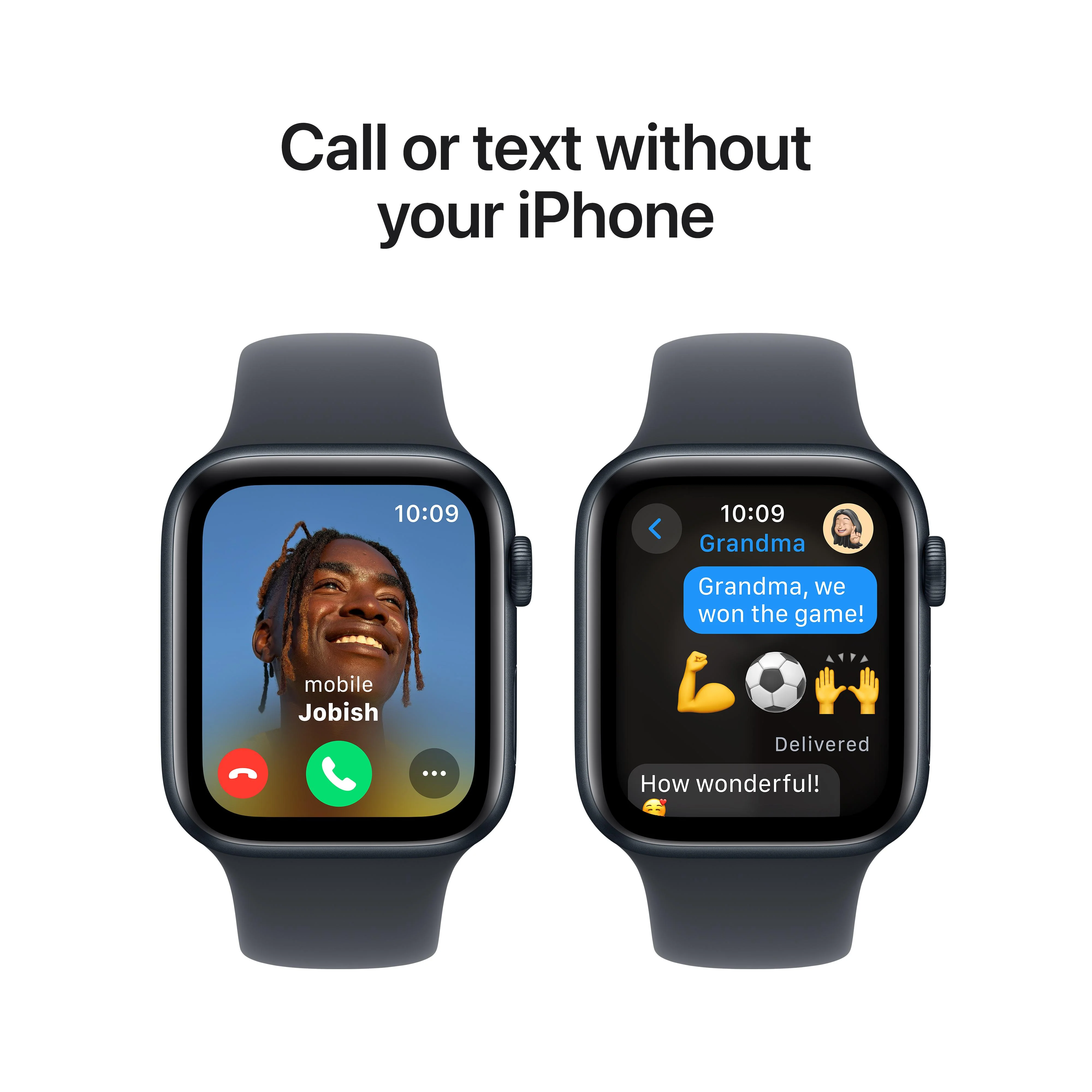Apple Watch SE GPS 44mm Midnight Aluminium Case with Midnight Sport Band - S/M - Image 4