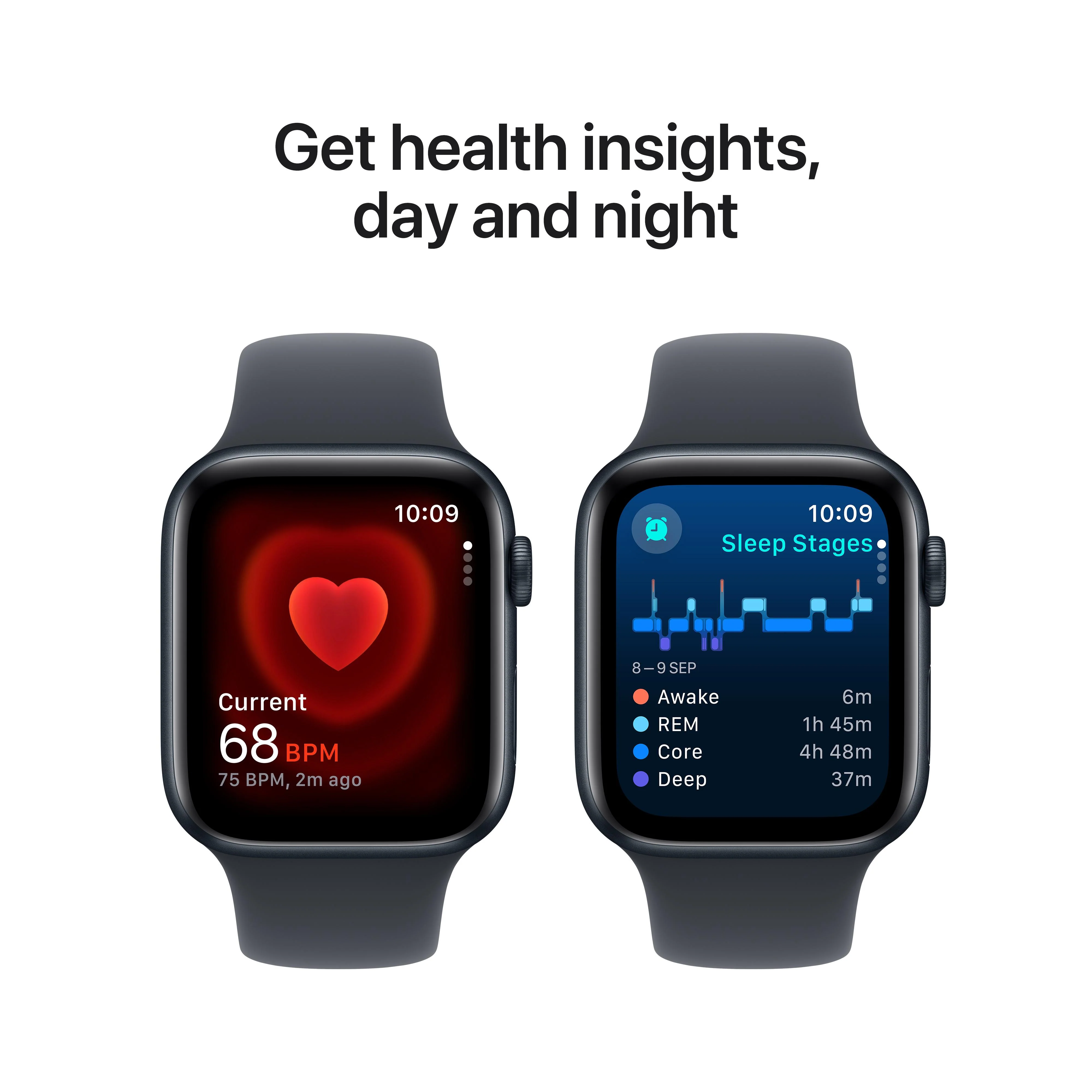 Apple Watch SE GPS 44mm Midnight Aluminium Case with Midnight Sport Band - S/M - Image 5