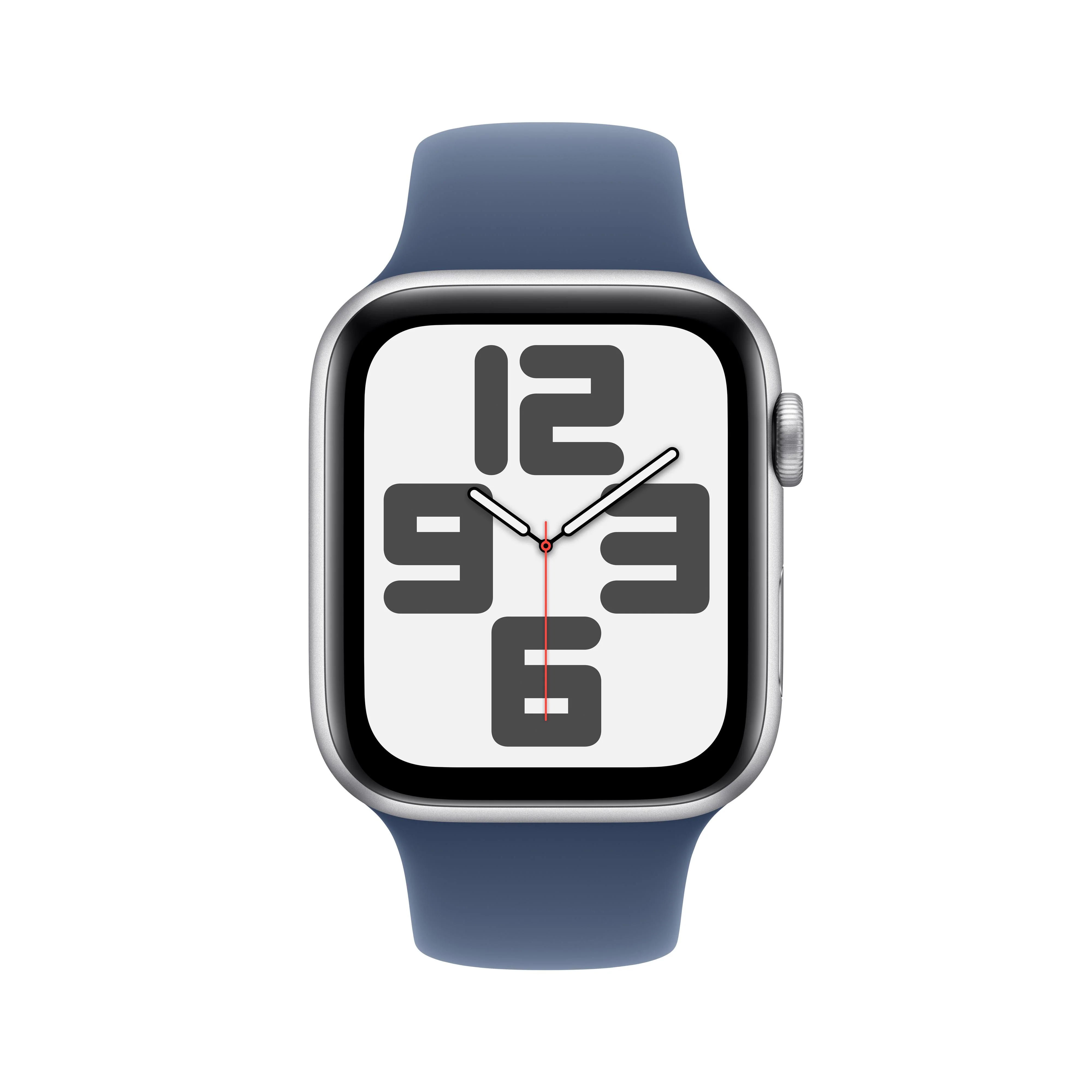 Apple Watch SE GPS 44mm Silver Aluminium Case with Denim Sport Band - S/M - Image 2