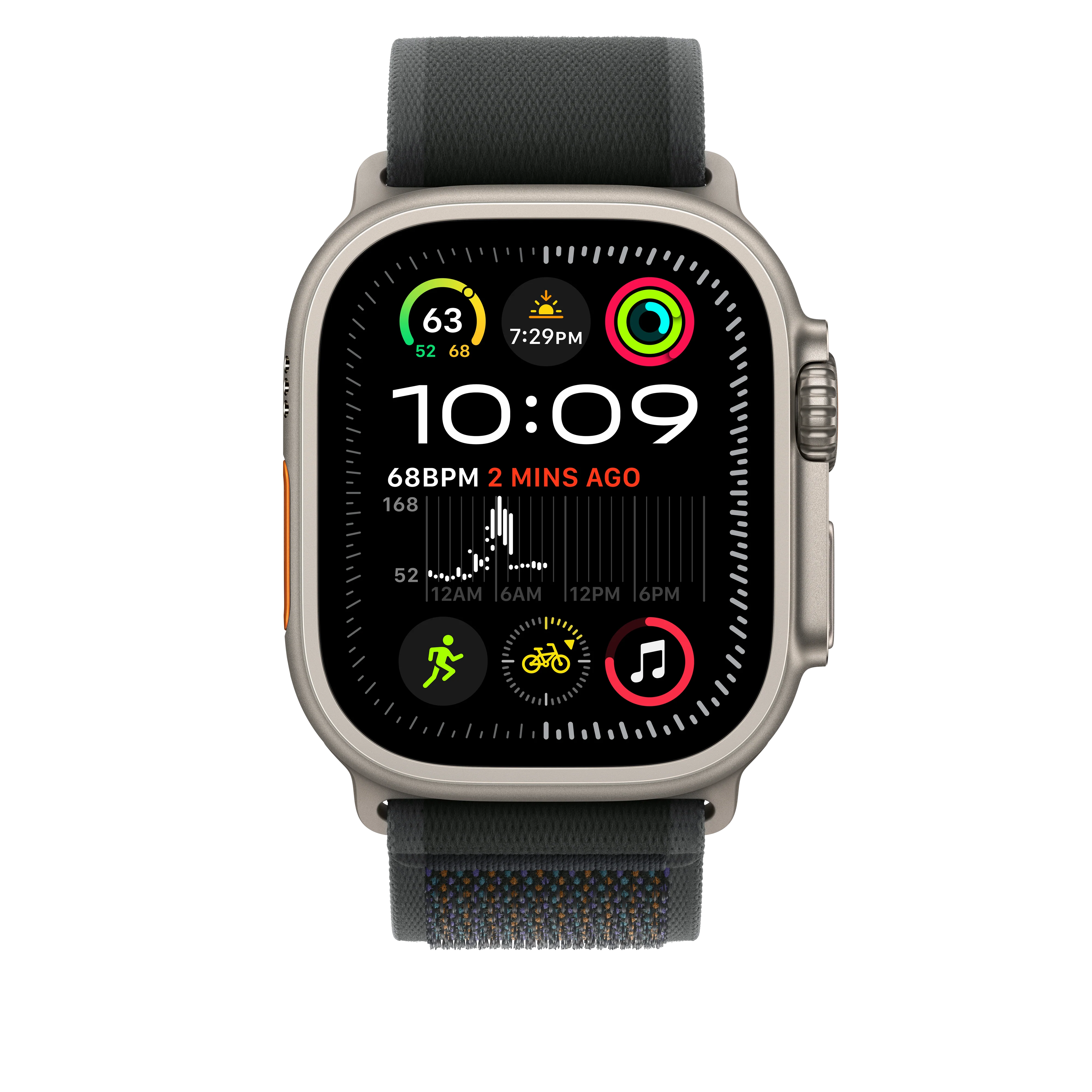 49mm Black Trail Loop - S/M - Natural Titanium Finish - Image 3