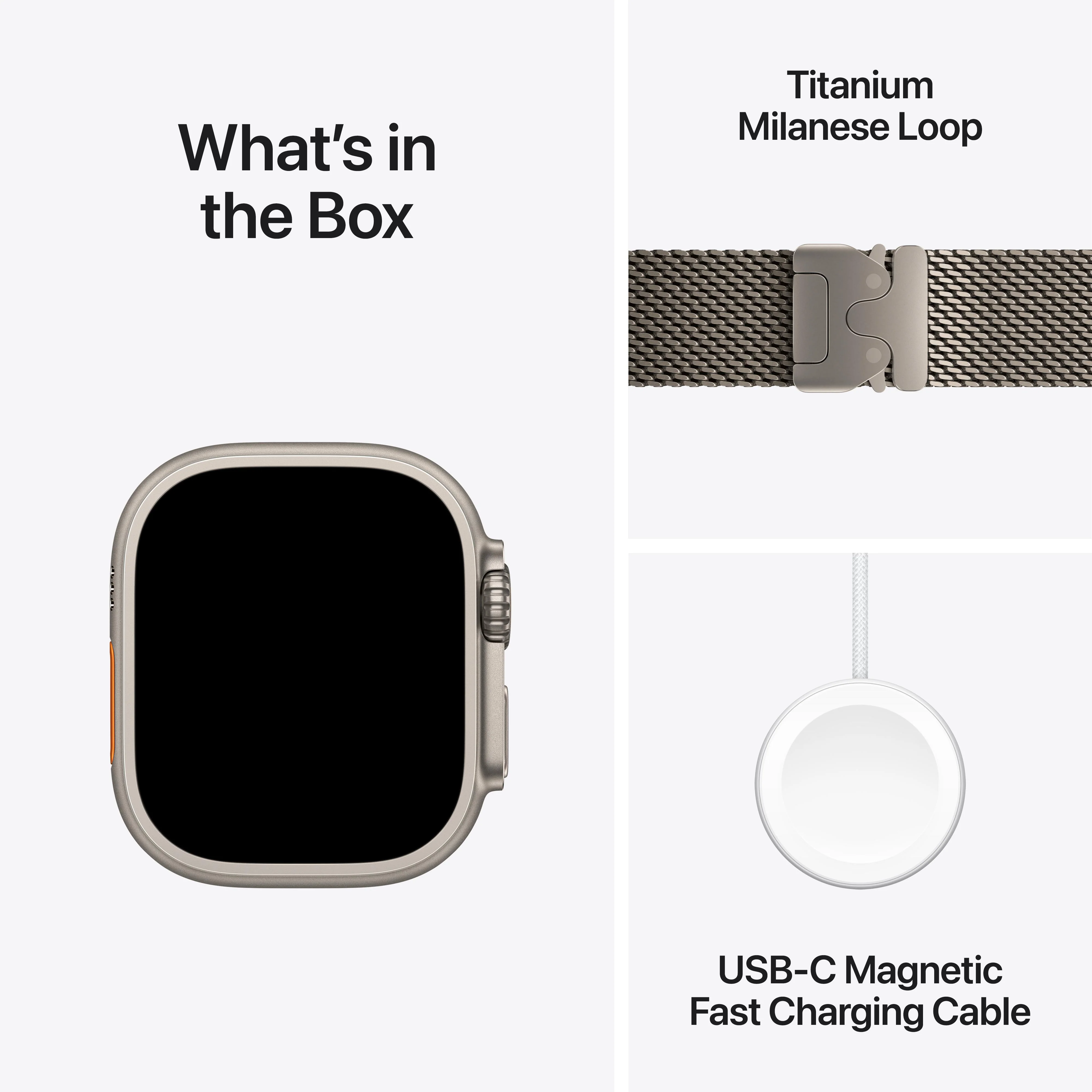 Apple Watch Ultra 2 GPS + Cellular 49mm Natural Titanium Case with Natural Titanium Milanese Loop - Small - Image 9