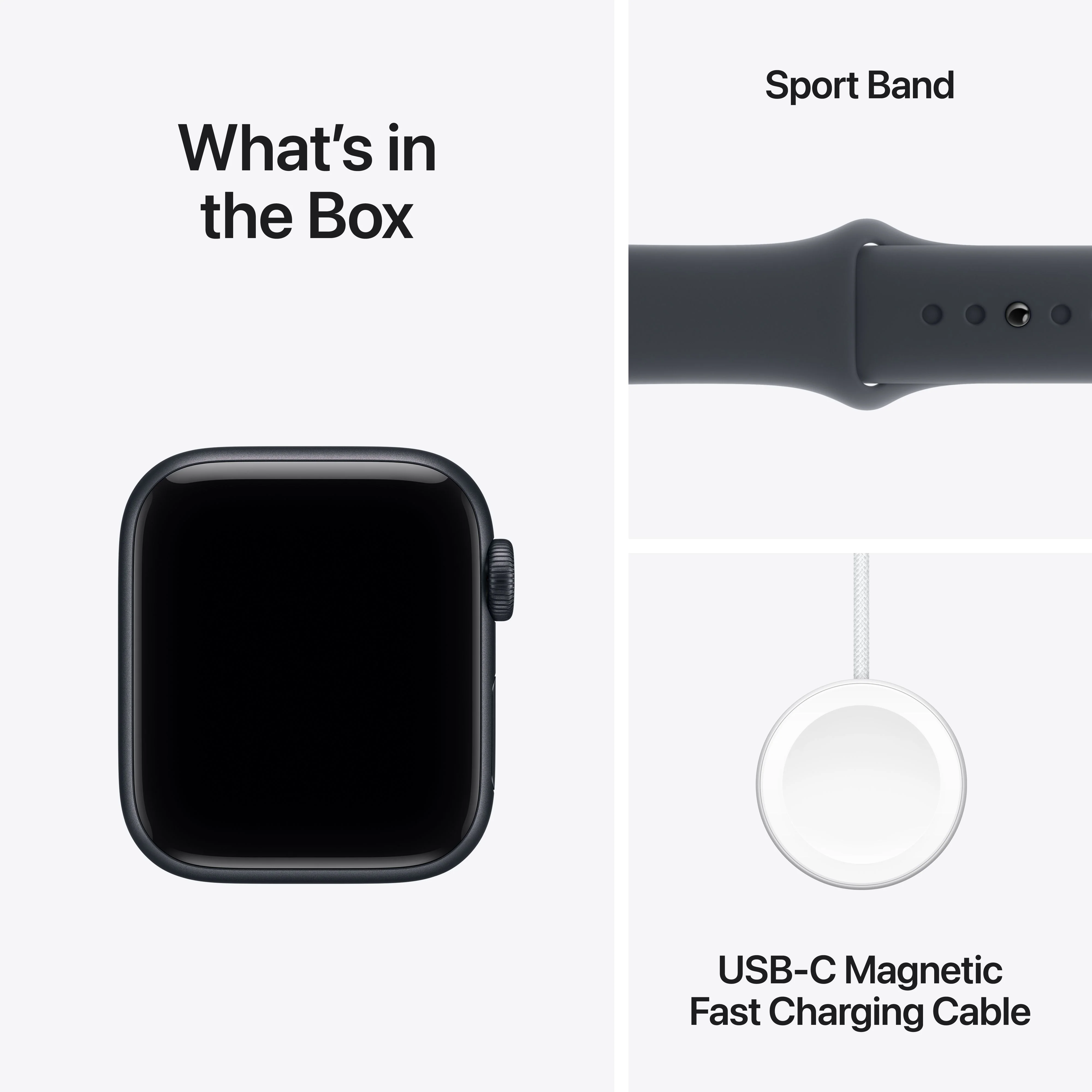 Apple Watch SE 3 GPS 40mm Midnight Aluminium Case with Midnight Sport Band - S/M - Image 9
