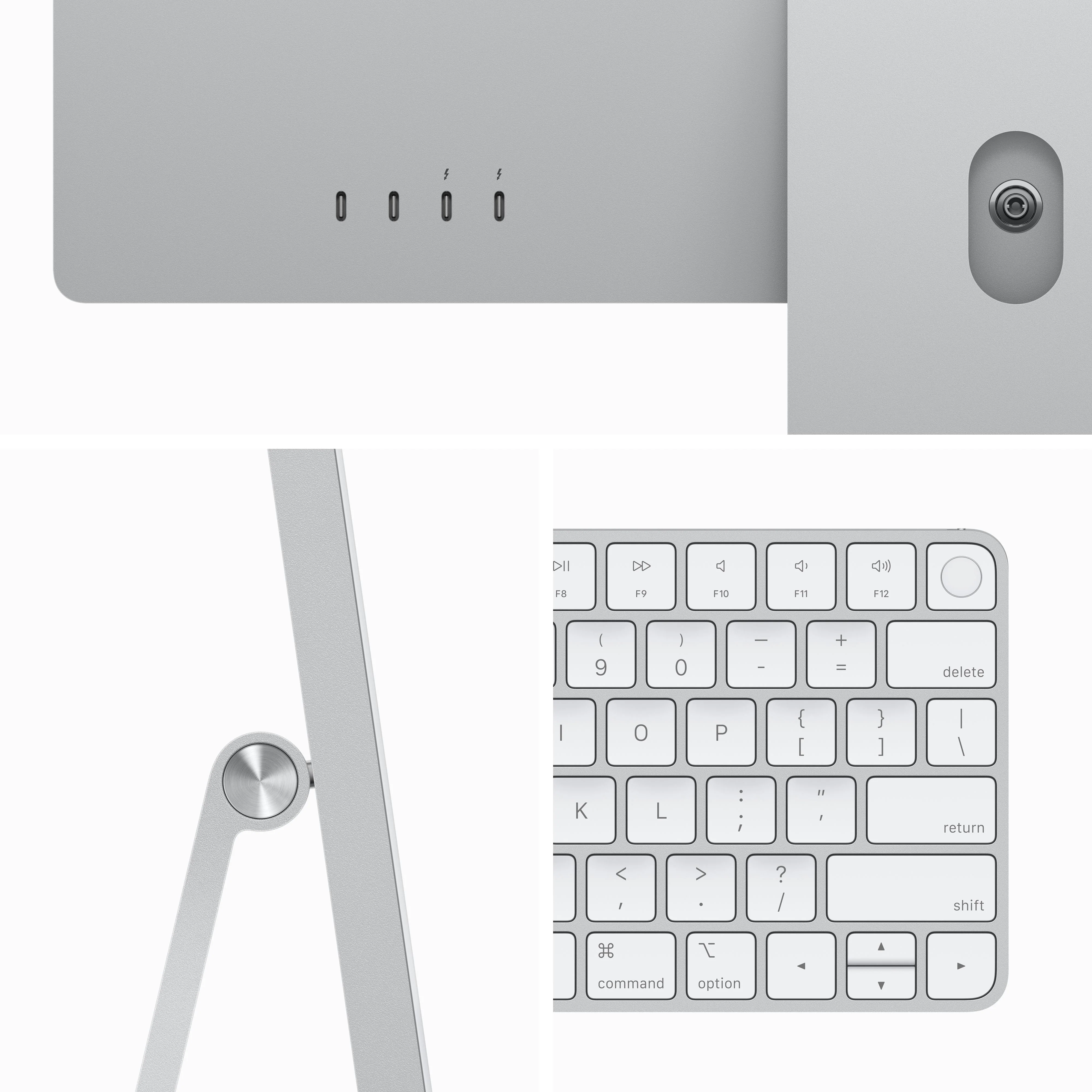 24-inch iMac with Retina 4.5K display: Apple M3 chip with 8?core CPU and 10?core GPU, 256GB SSD - Silver - Image 3