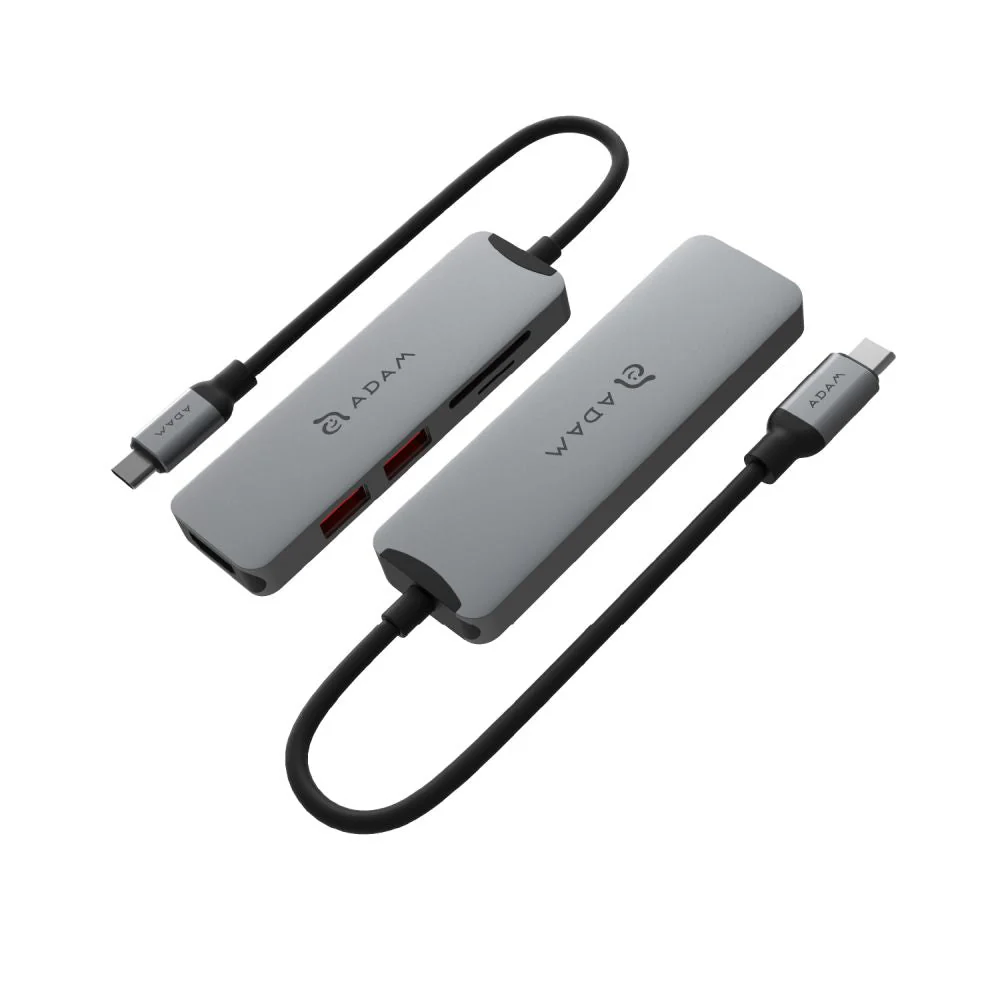 ADAM Elements Casa Hub A05-USB-C 3.1 Gen2 & 4K 60Hz 5-in-1 - Grey - Image 4
