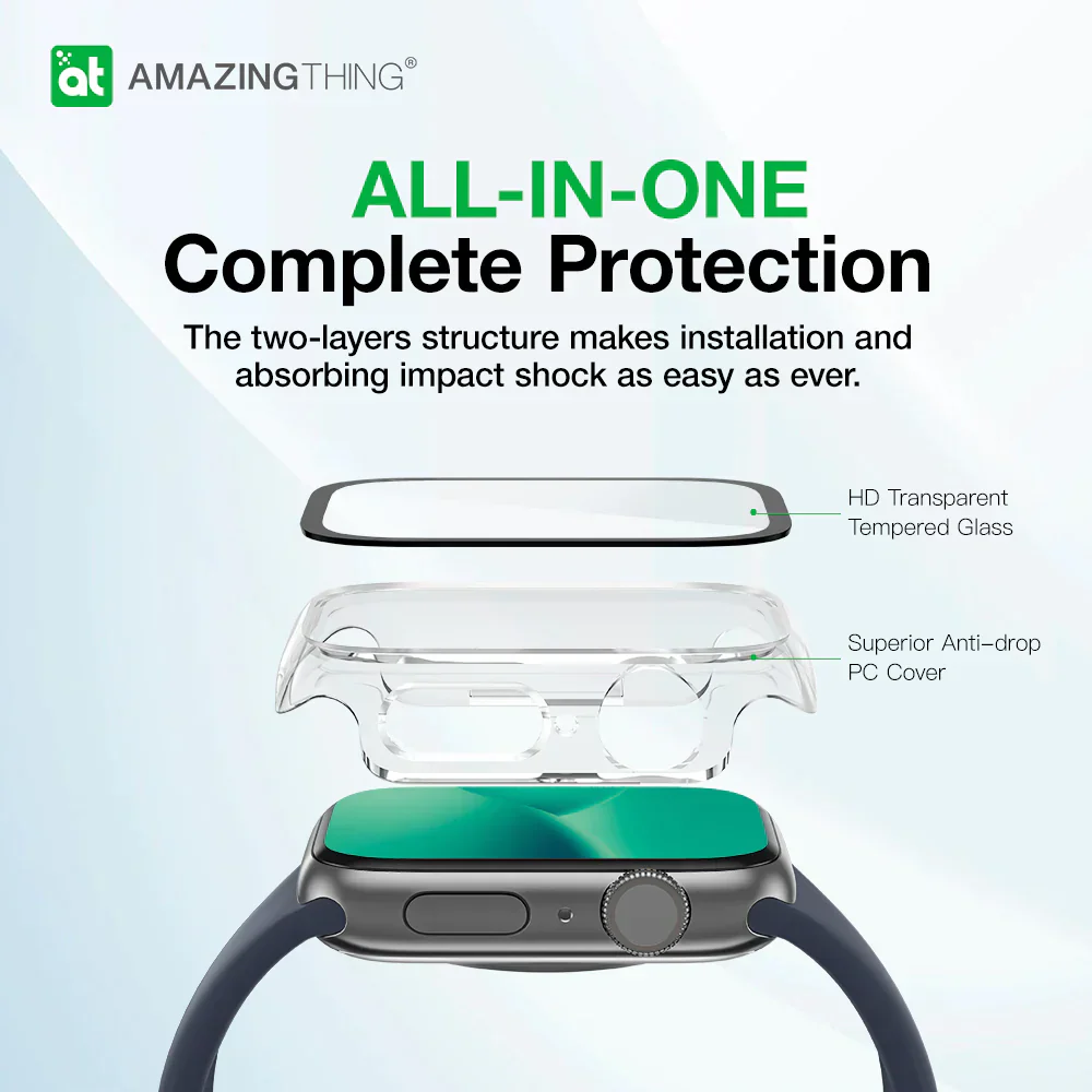 AmazingThing Marsix Case for Apple Watch 8 41mm - Clear - Image 4