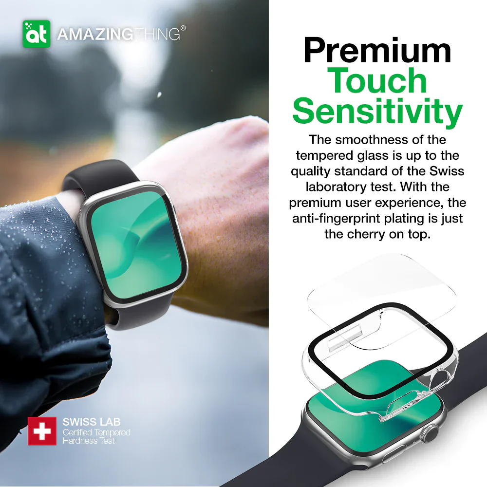 AmazingThing Marsix Case for Apple Watch 8 41mm - Clear - Image 5