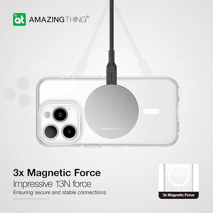 AmazingThings Titan Pro Magnetic Case for iPhone 15 Pro Max - Clear - Image 7