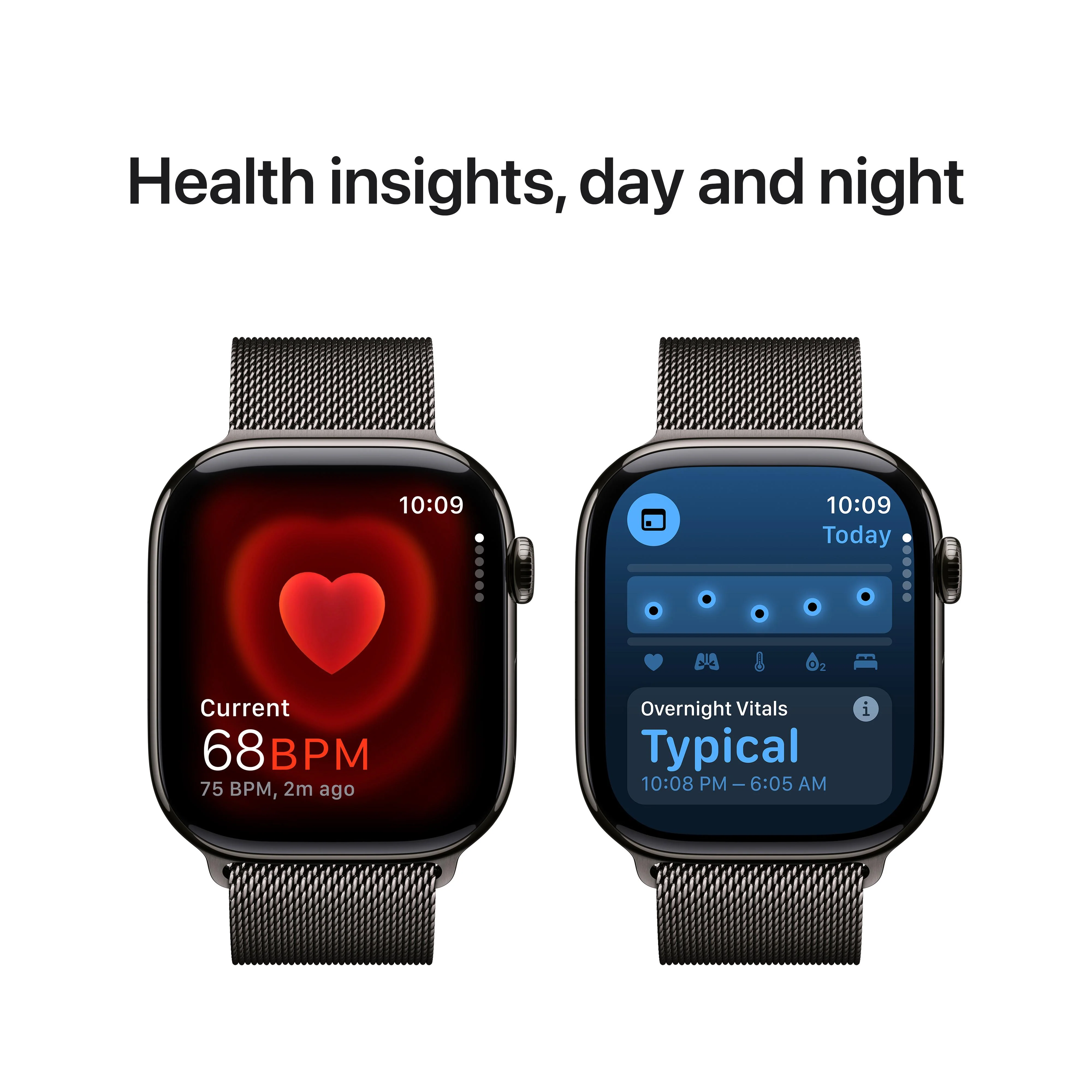 Apple Watch Series 10 GPS + Cellular 46mm Slate Titanium Case with Slate Milanese Loop - S/M - Image 5