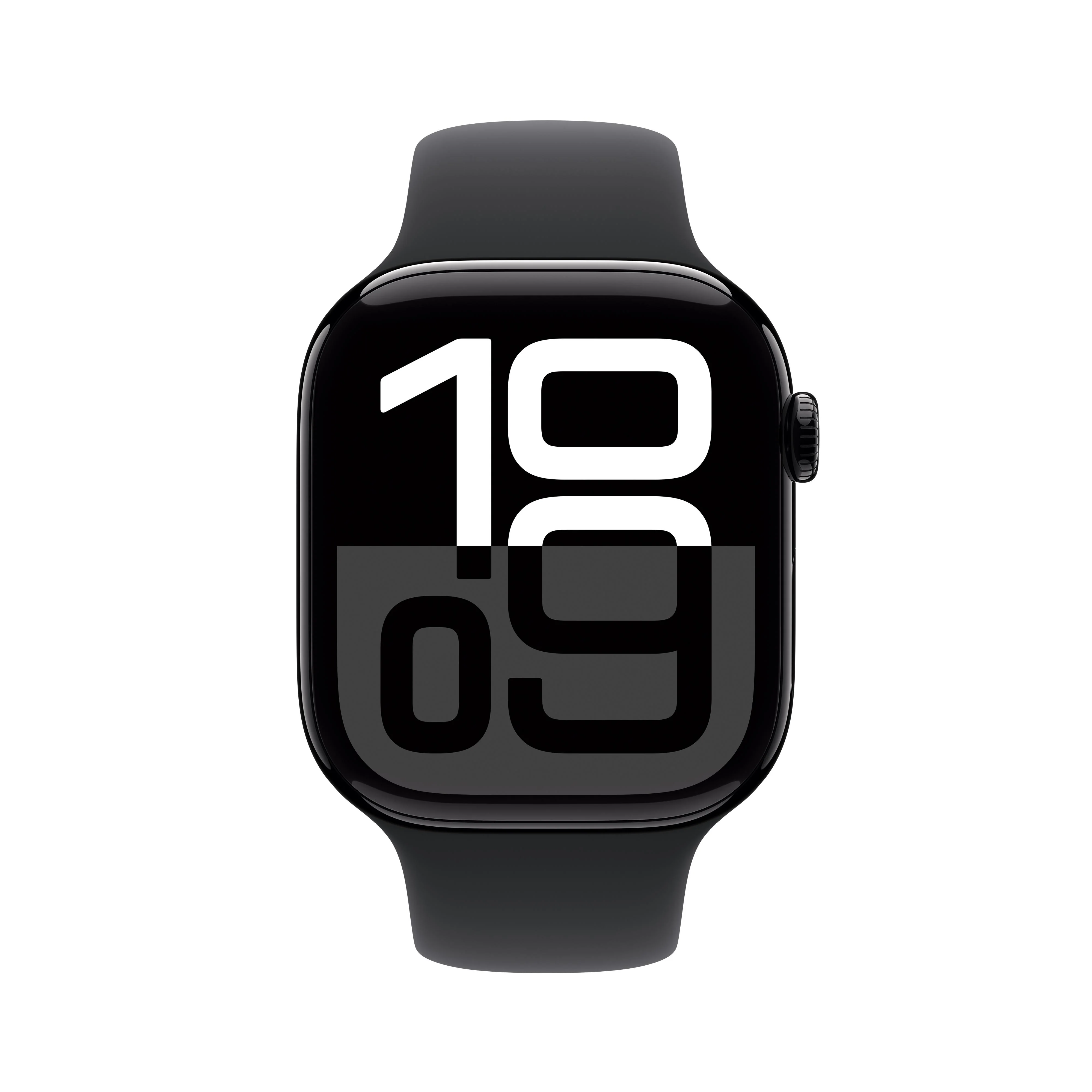 Apple Watch Series 10 GPS + Cellular 46mm Jet Black Aluminium Case with Black Sport Band - M/L - Image 9