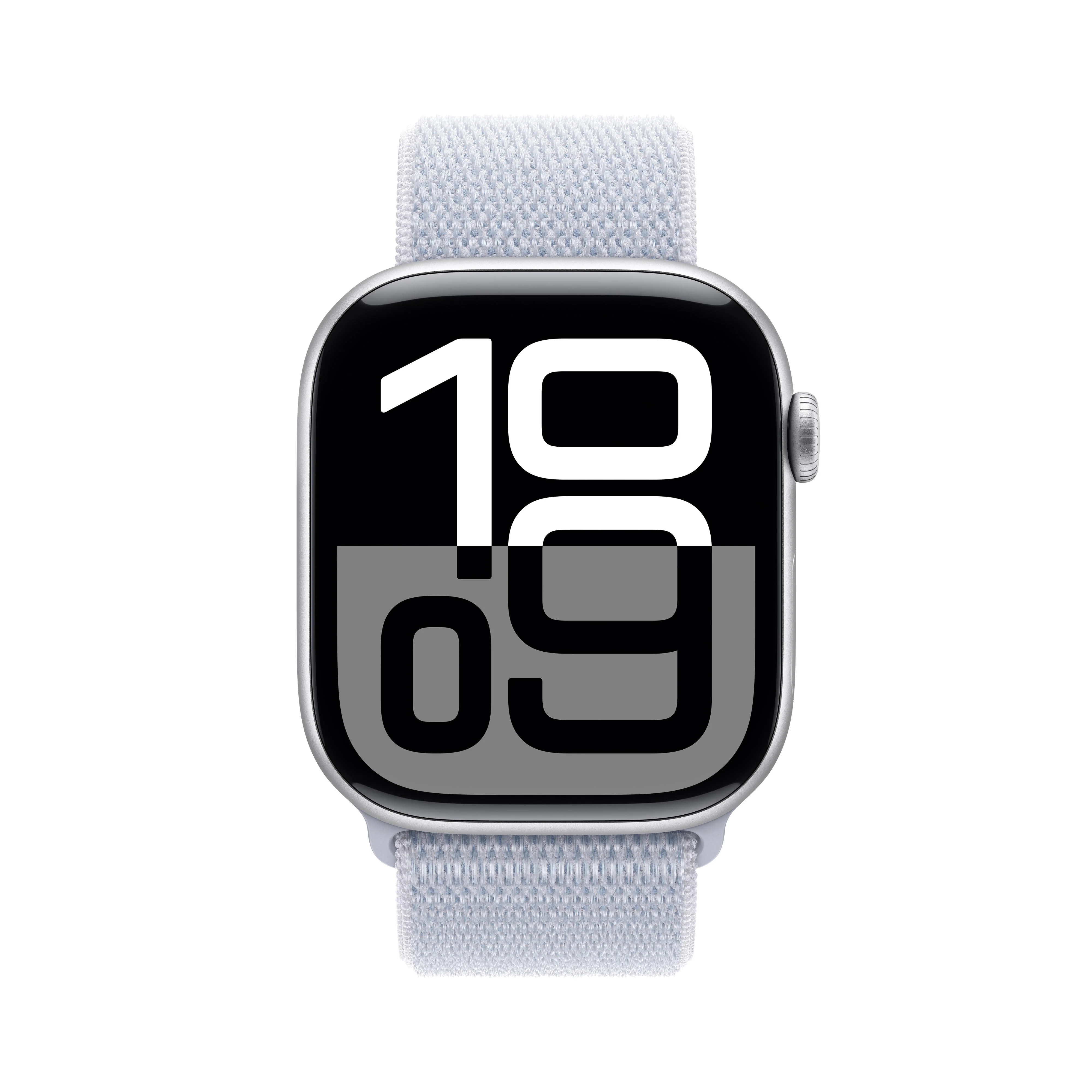 Apple Watch Series 10 GPS 46mm Silver Aluminium Case with Blue Cloud Sport Loop - Image 2