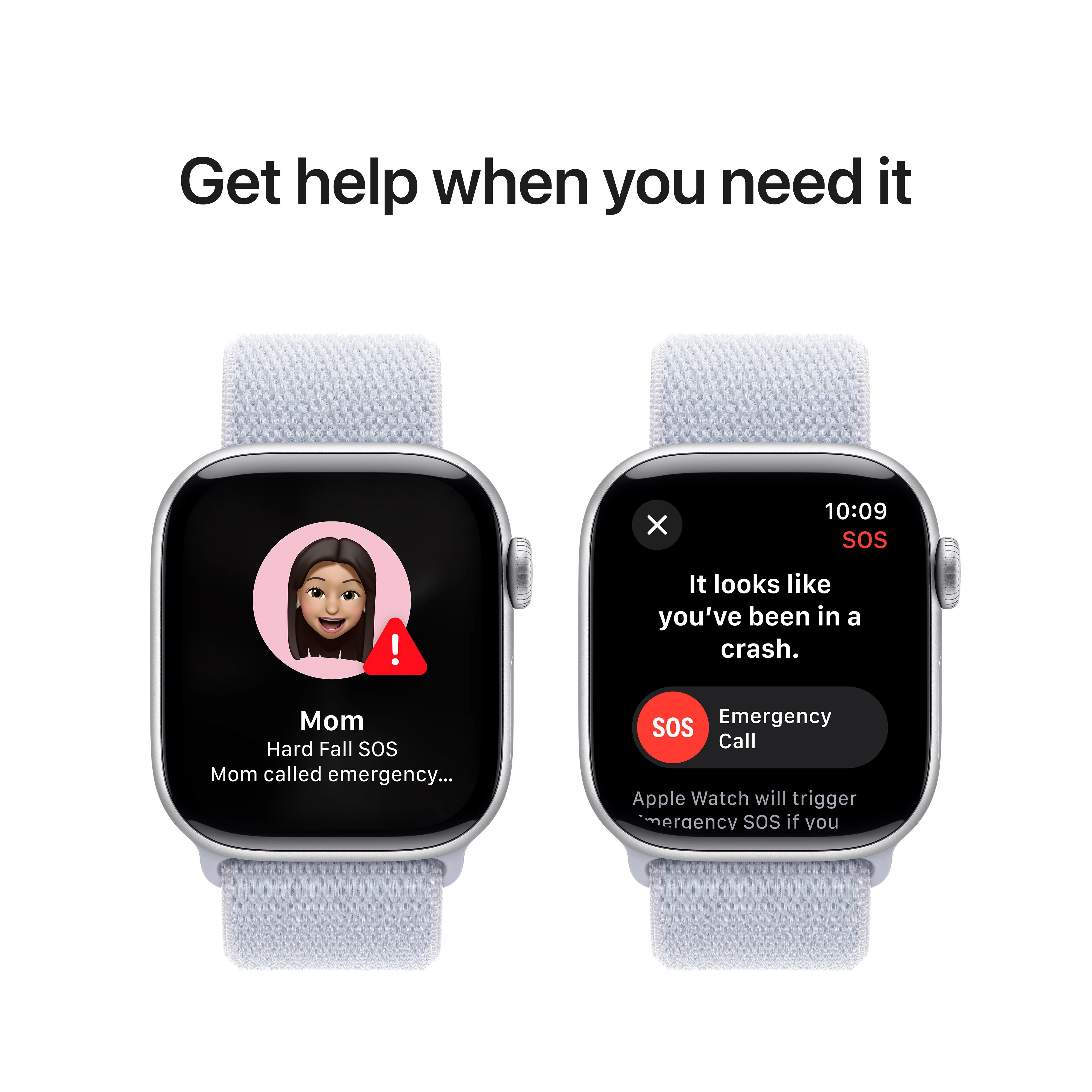 Apple Watch Series 10 GPS + Cellular 42mm Silver Aluminium Case with Blue Cloud Sport Loop - Image 6