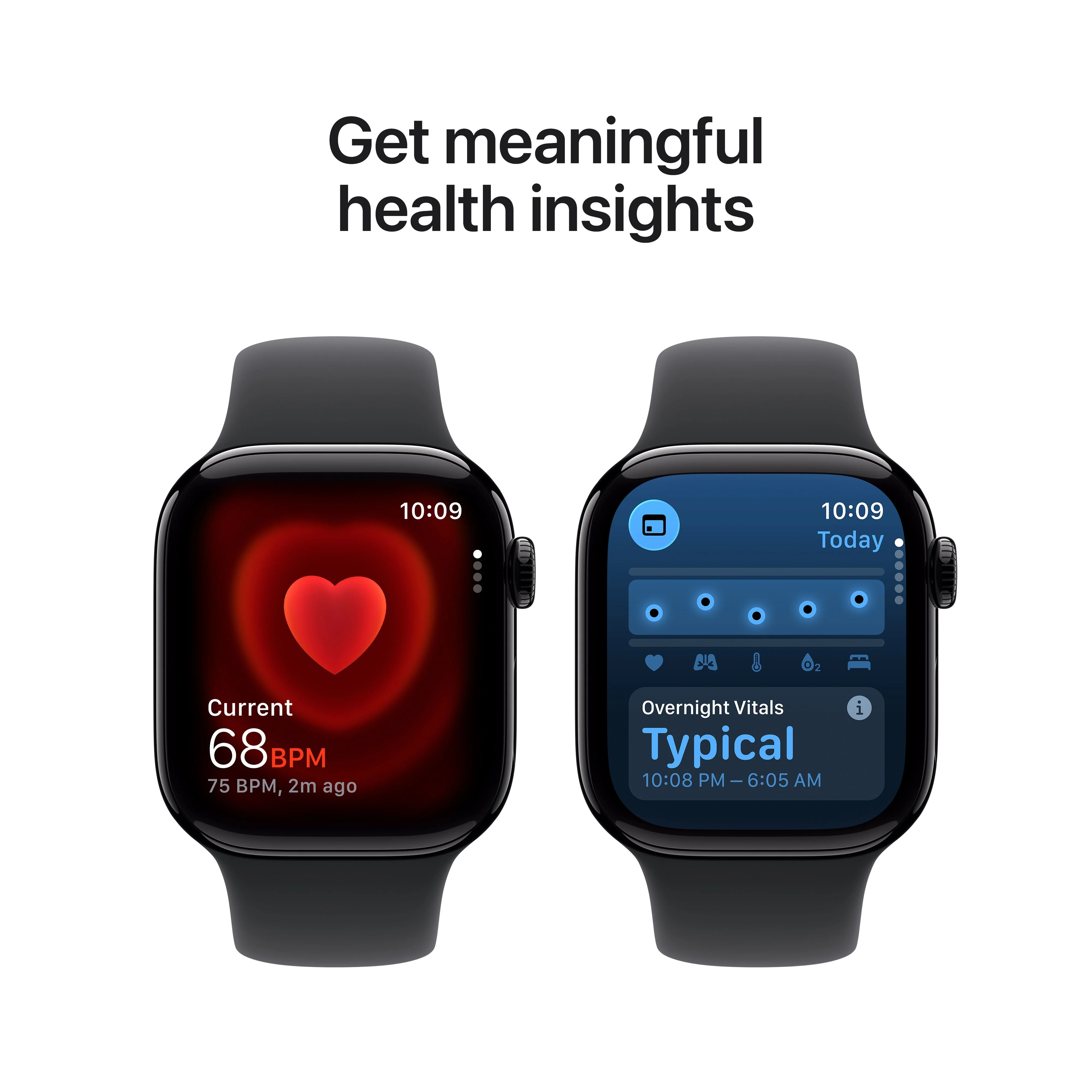 Apple Watch Series 11 GPS 42mm Jet Black Aluminium Case with Black Sport Band - S/M - Image 5