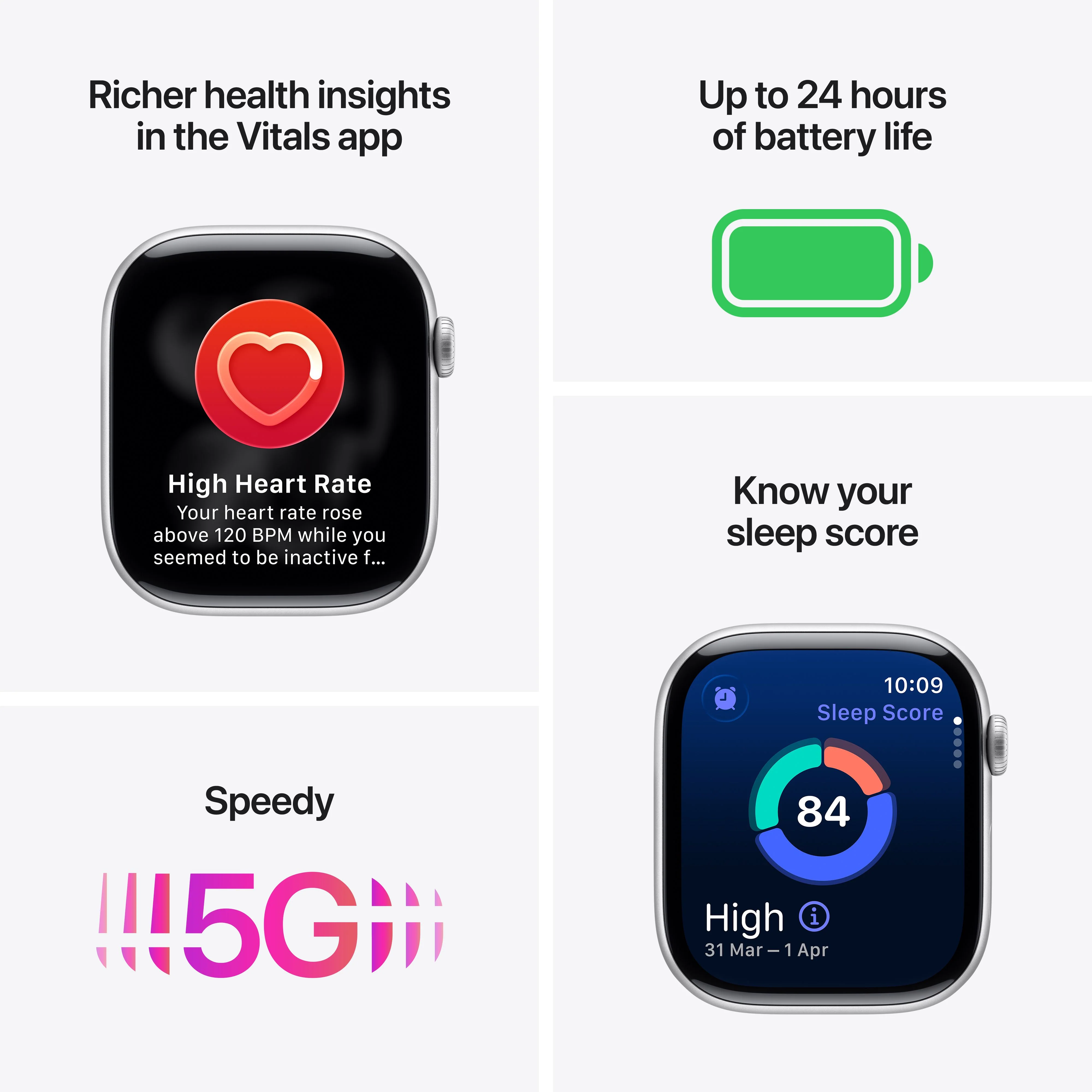 Apple Watch Series 11 GPS + Cellular 46mm Natural Titanium Case with Stone Grey Sport Band - M/L - Image 3