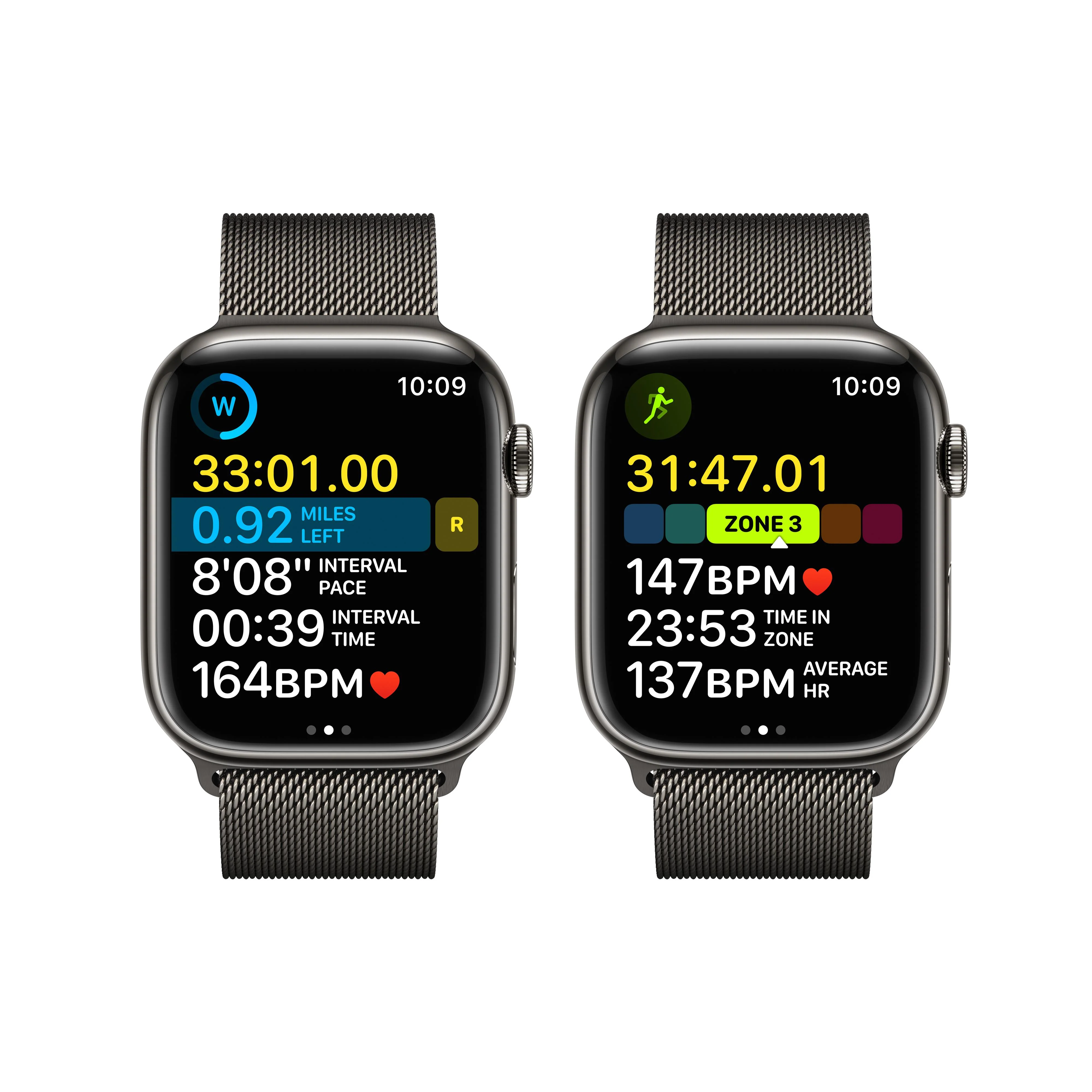 Apple Watch Series 8 GPS + Cellular 45mm Graphite Stainless Steel Case with Graphite Milanese Loop - Image 7