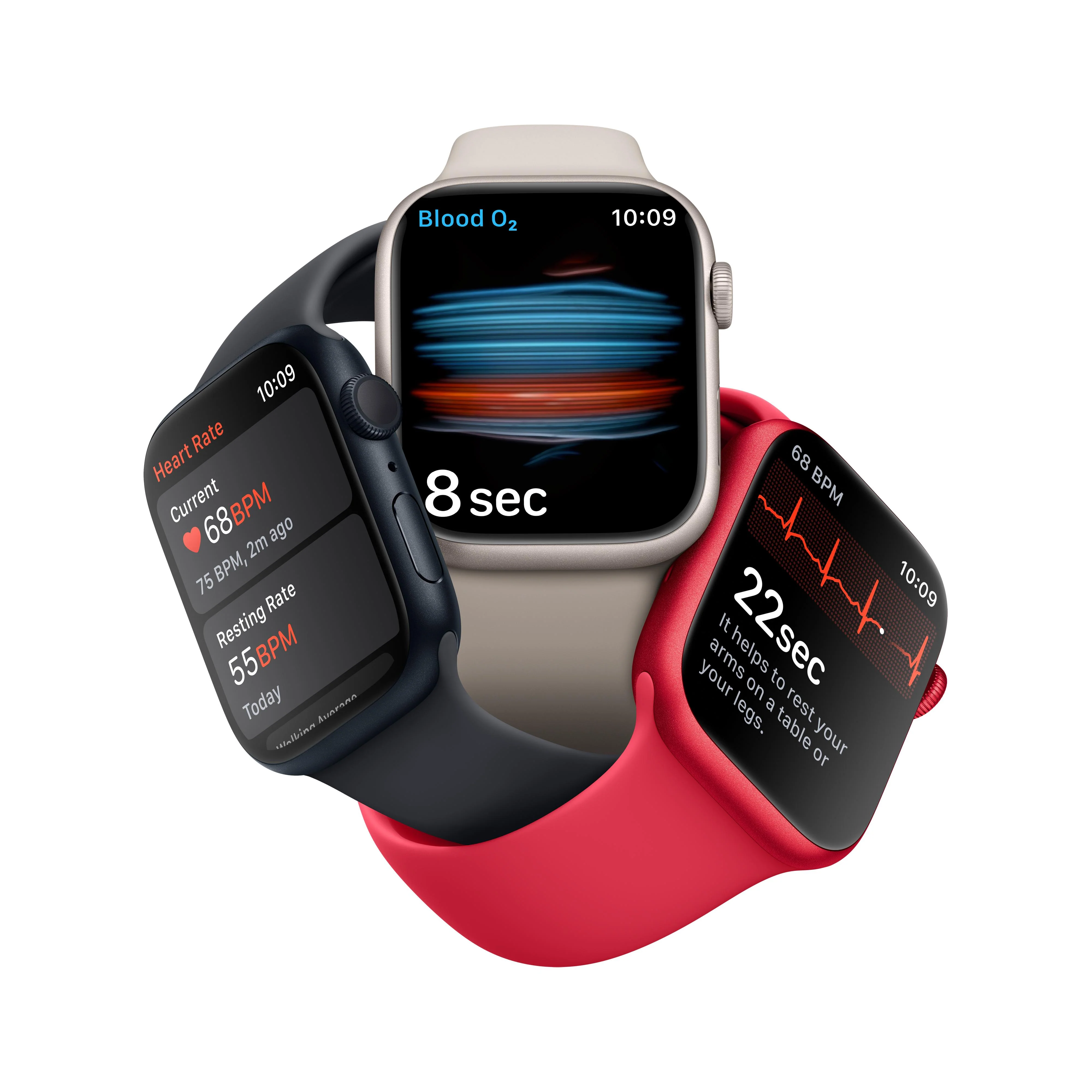 Apple Watch Series 8 GPS 45mm (PRODUCT)RED Aluminium Case with (PRODUCT)RED Sport Band - Regular - Image 5