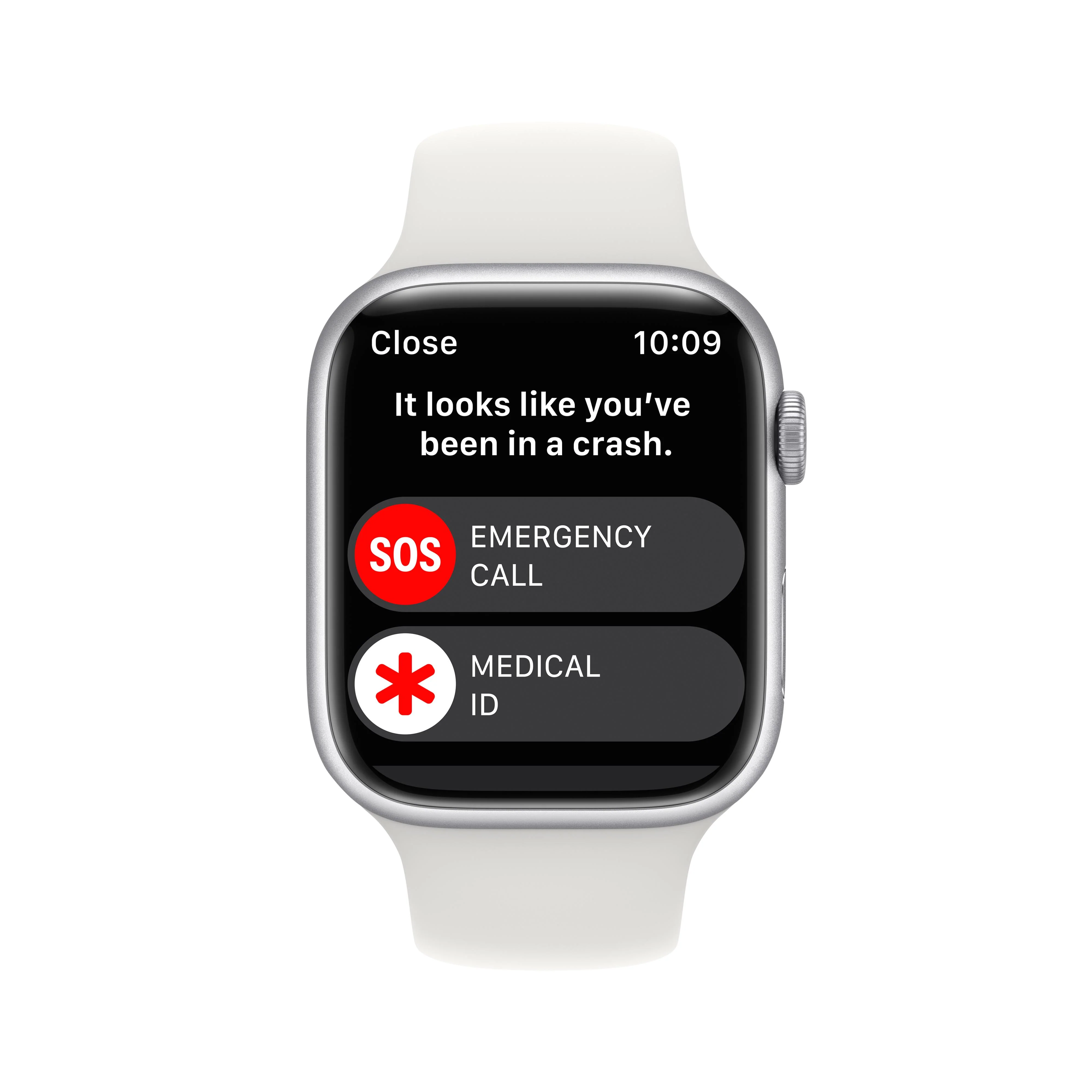 Apple Watch Series 8 GPS + Cellular 45mm Silver Aluminium Case with White Sport Band - Regular - Image 6