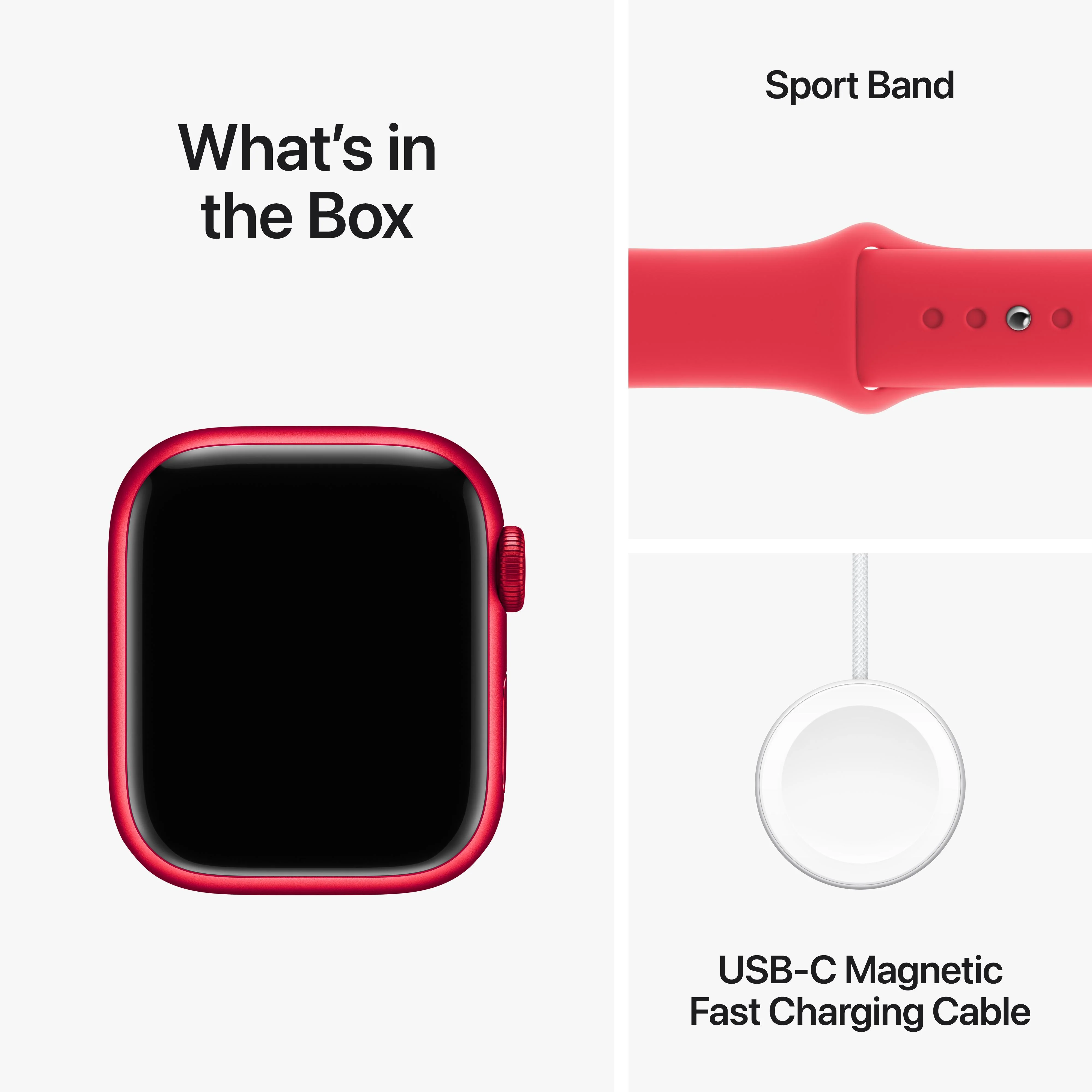 Apple Watch Series 9 GPS 41mm (PRODUCT)RED Aluminium Case with (PRODUCT)RED Sport Band - S/M - Image 10