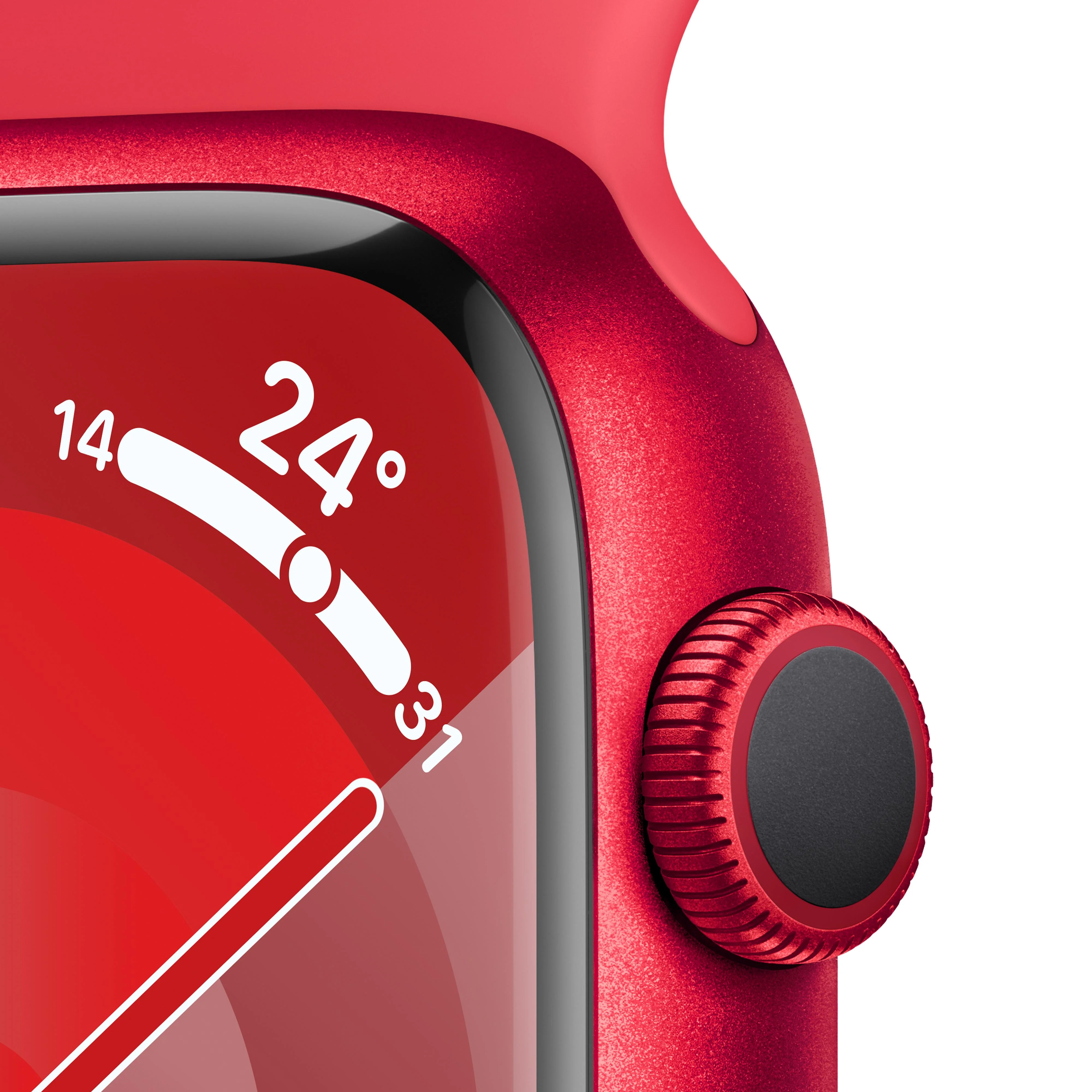 Apple Watch Series 9 GPS 45mm (PRODUCT)RED Aluminium Case with (PRODUCT)RED Sport Band - M/L - Image 3