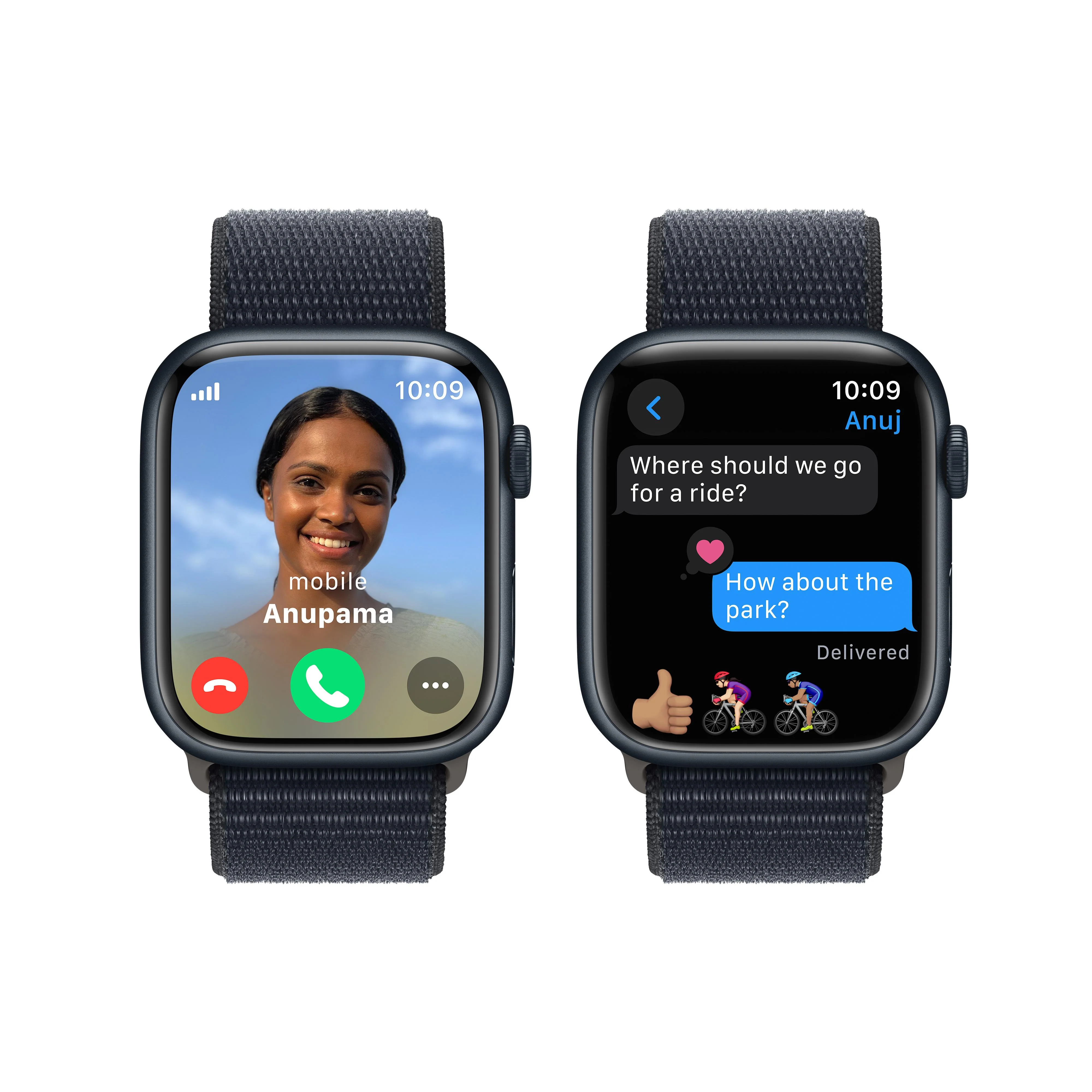 Apple Watch Series 9 GPS + Cellular 45mm Midnight Aluminium Case with Midnight Sport Loop - Image 6