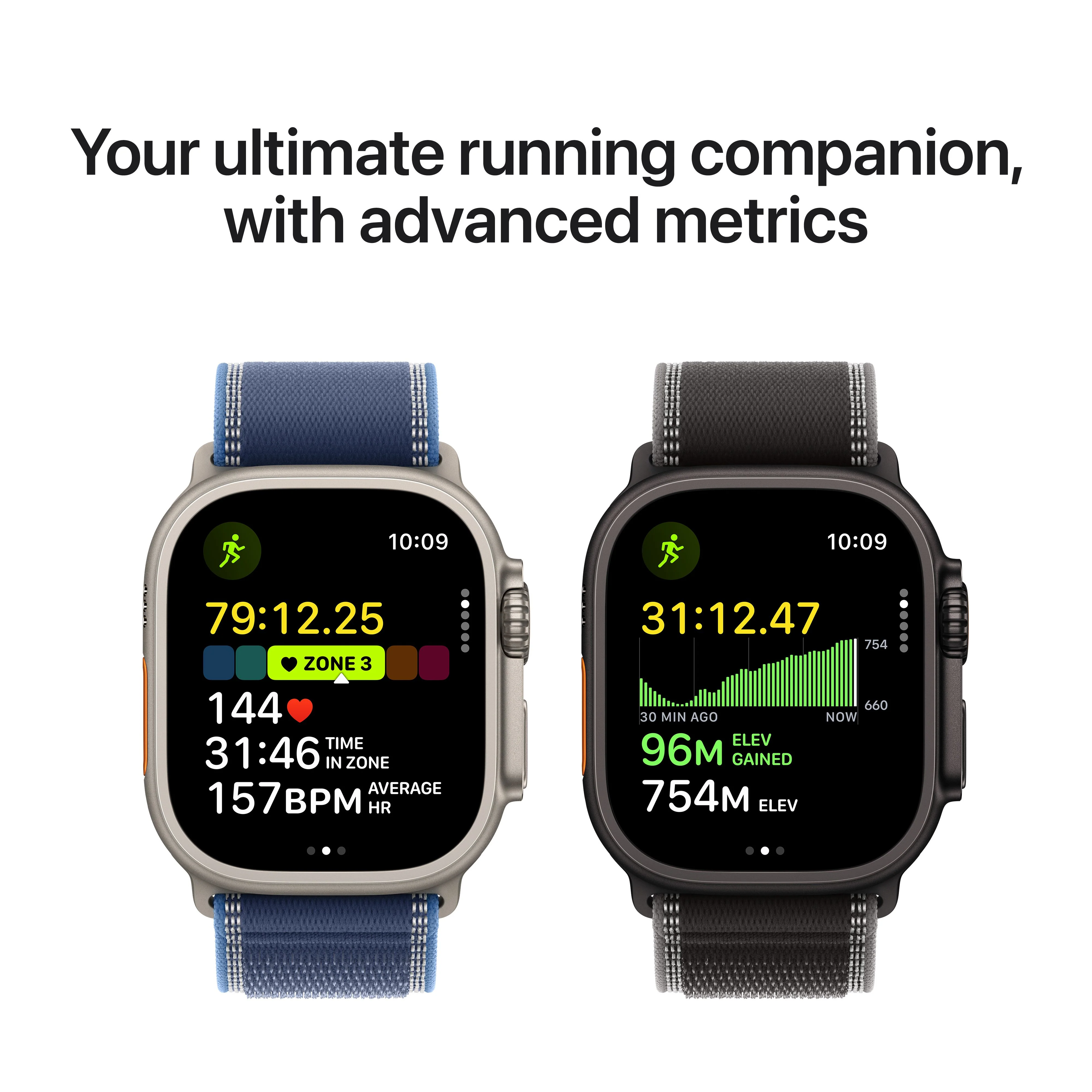 Apple Watch Ultra 3 GPS + Cellular 49mm Black Titanium Case with Black/Charcoal Trail Loop - S/M - Image 4