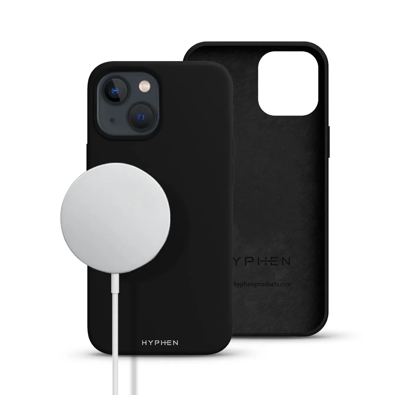 HYPHEN TINT Silicone Magsafe Case for iPhone 14 - Black - Image 5