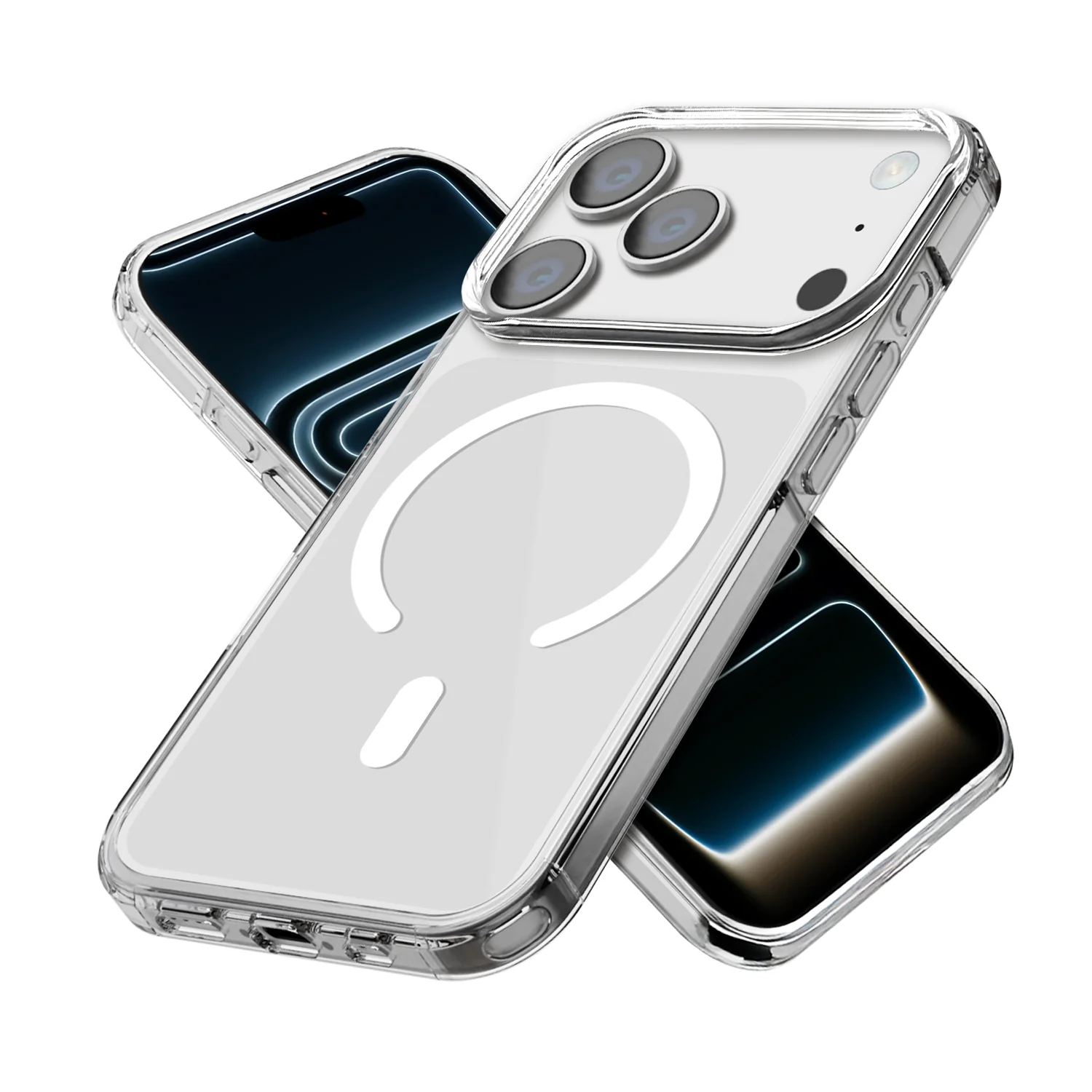 Gripp CLEAR MAGSAFE Case for Apple iPhone 17 Pro (6.3") with White Ring - Clear - Image 4