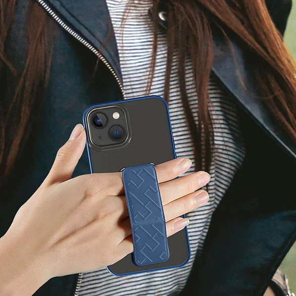 HYPHEN Grip Holder Case for iPhone 14 - Blue - Image 3