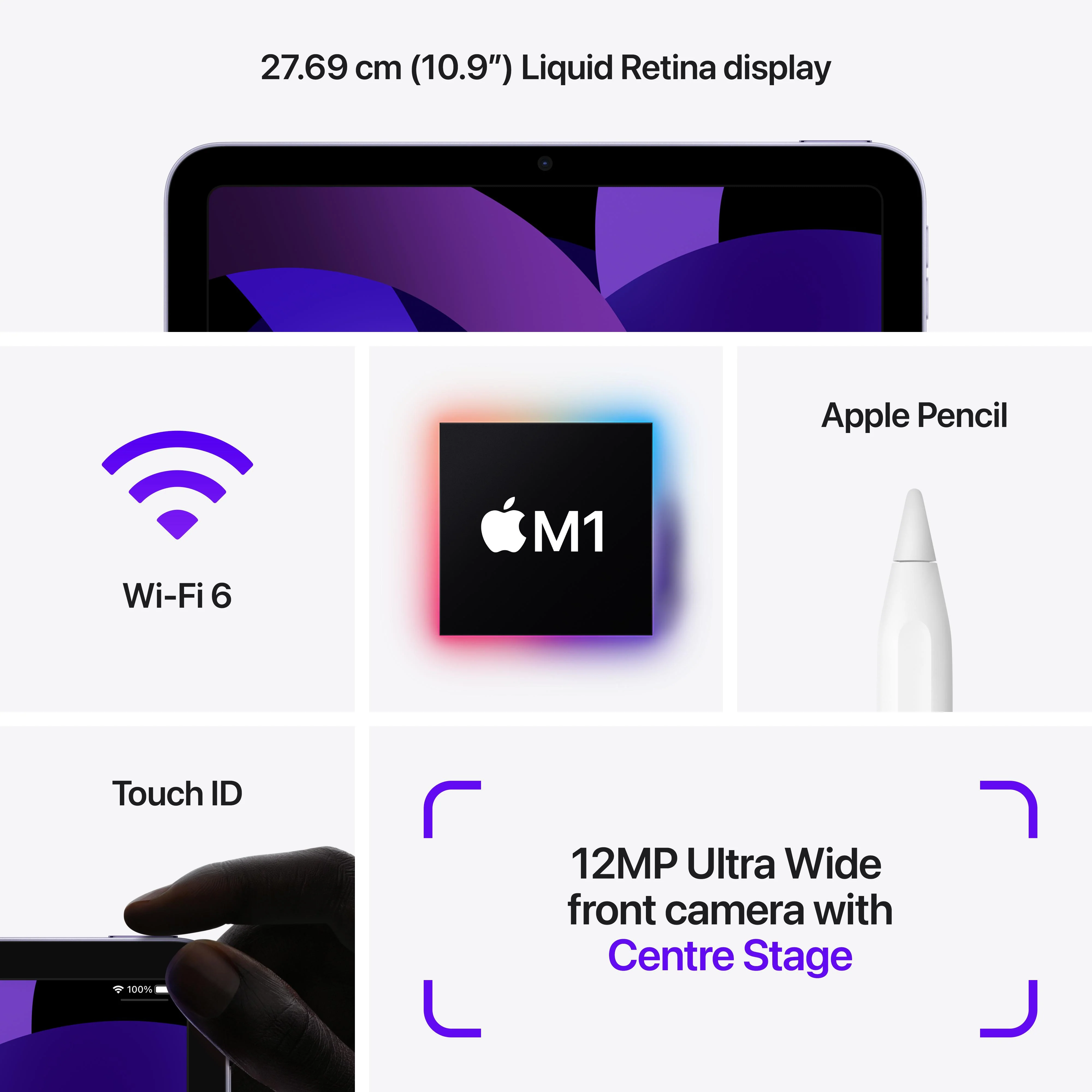 2022 iPad Air Wi-Fi 256GB - Purple (5th generation) - Image 7