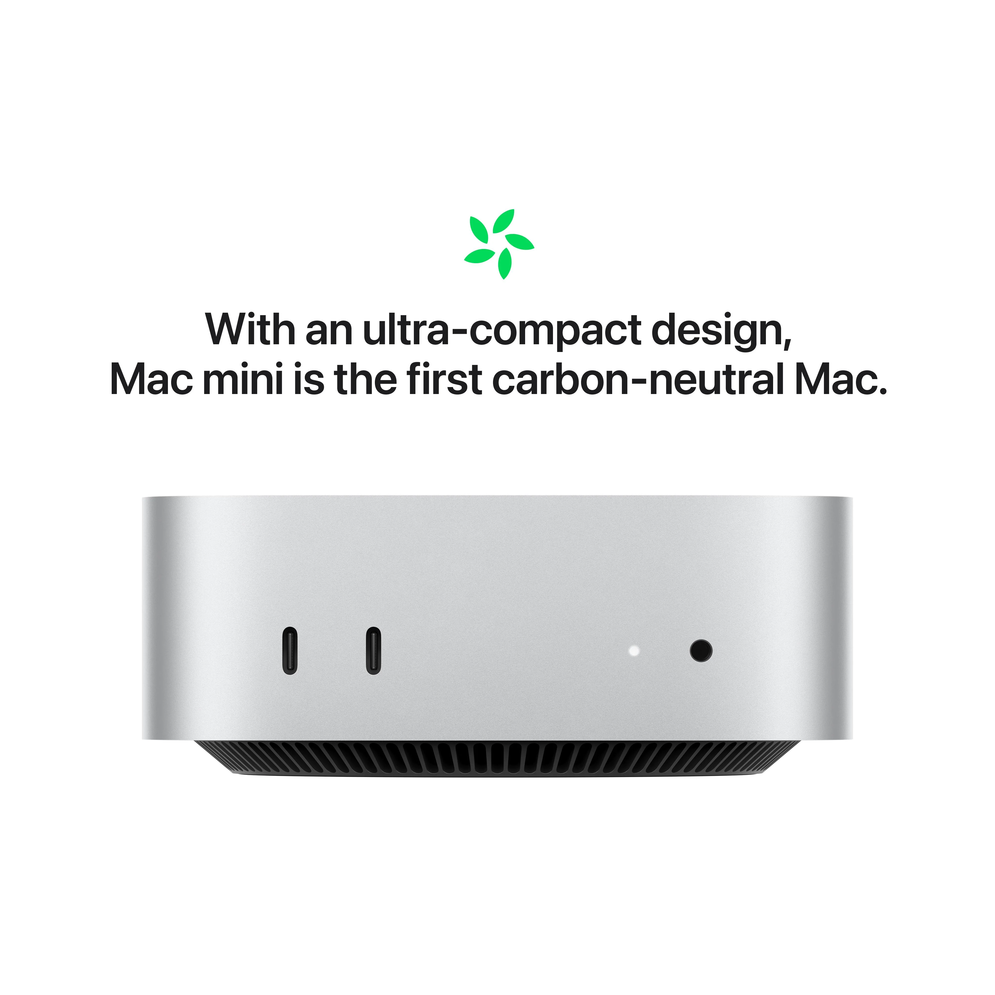 Mac mini: Apple M4 chip with 10-core CPU and 10-core GPU, 512GB SSD - Silver - Image 5