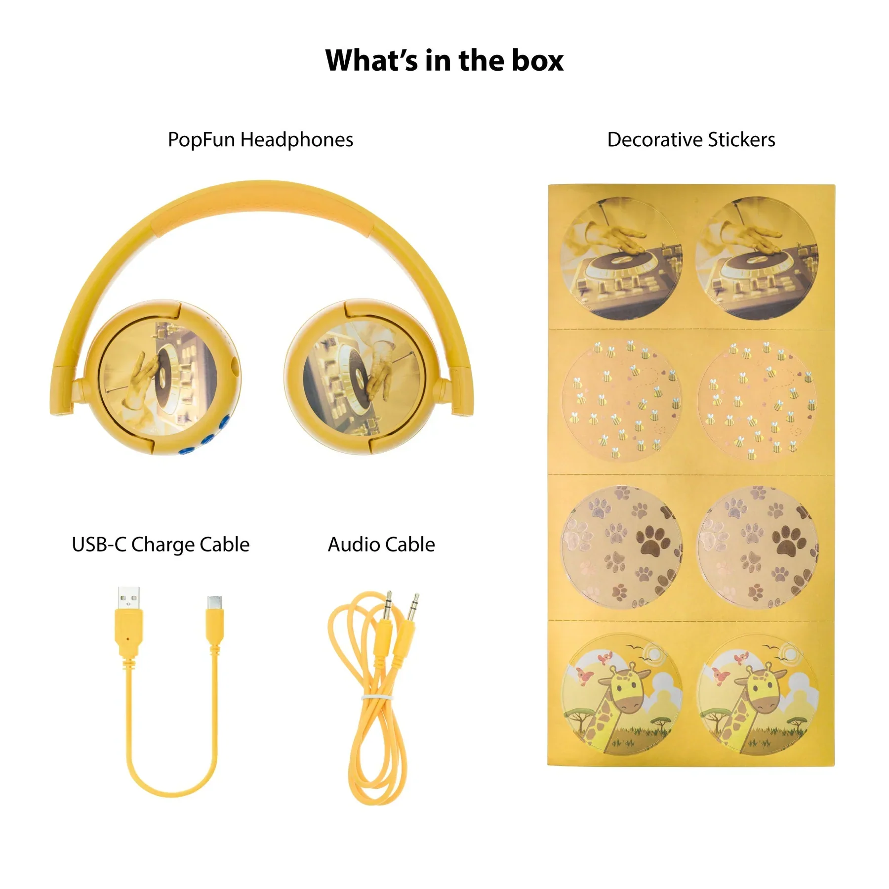 Onanoff BuddyPhones POPFUN - Yellow - Image 2