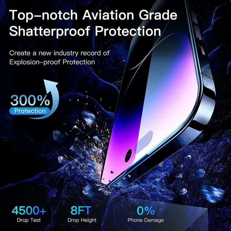 Vaku Luxos® 3D Tempered Glass Screen Protector for iPhone 14 Pro Max - Clear1(8905129024710) - Image 4