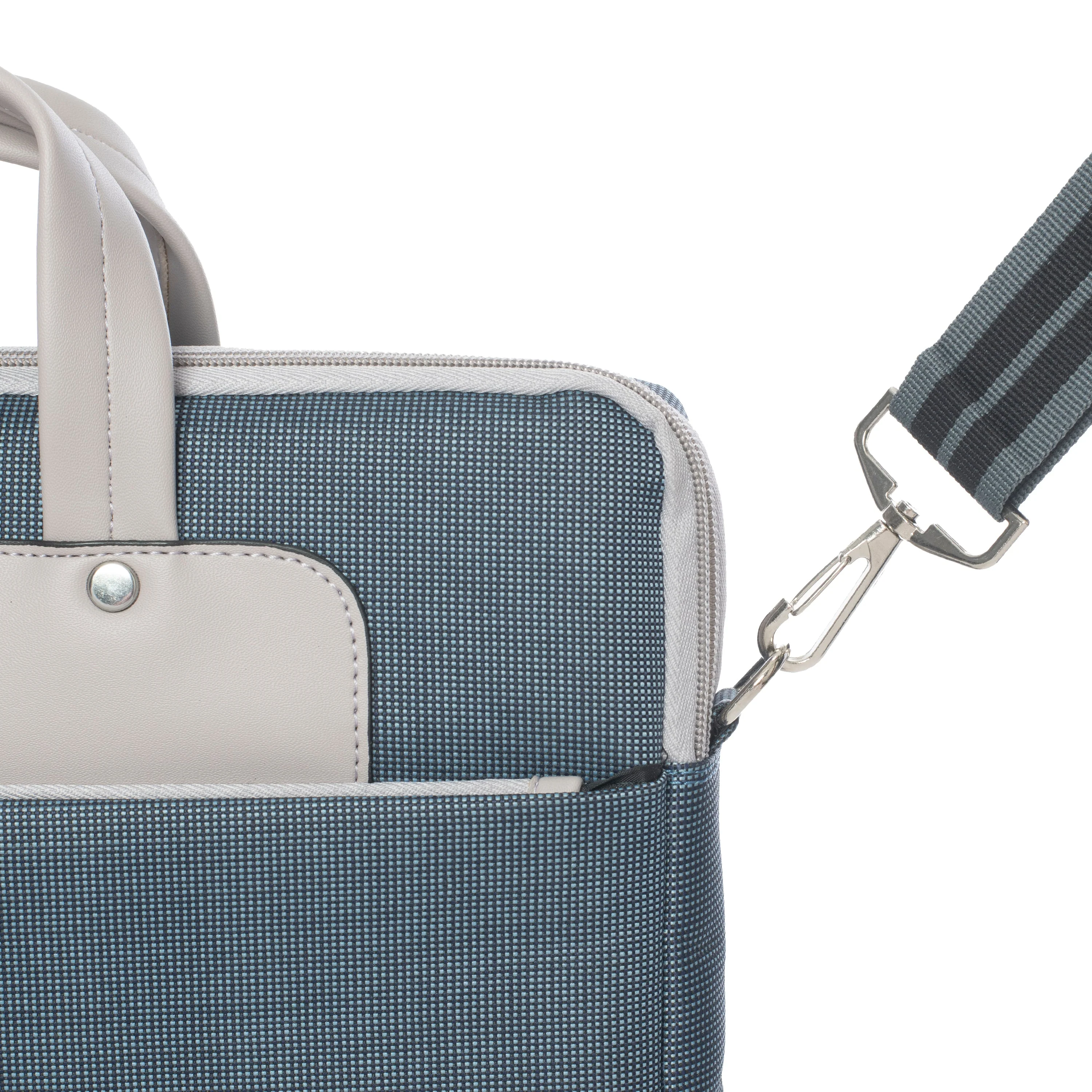Vaku Luxos® DA SALERNO Sleeve with Strap highly durable Compatilbe for Macbook 13|14" - Blue/Gold(8905129019136) - Image 4
