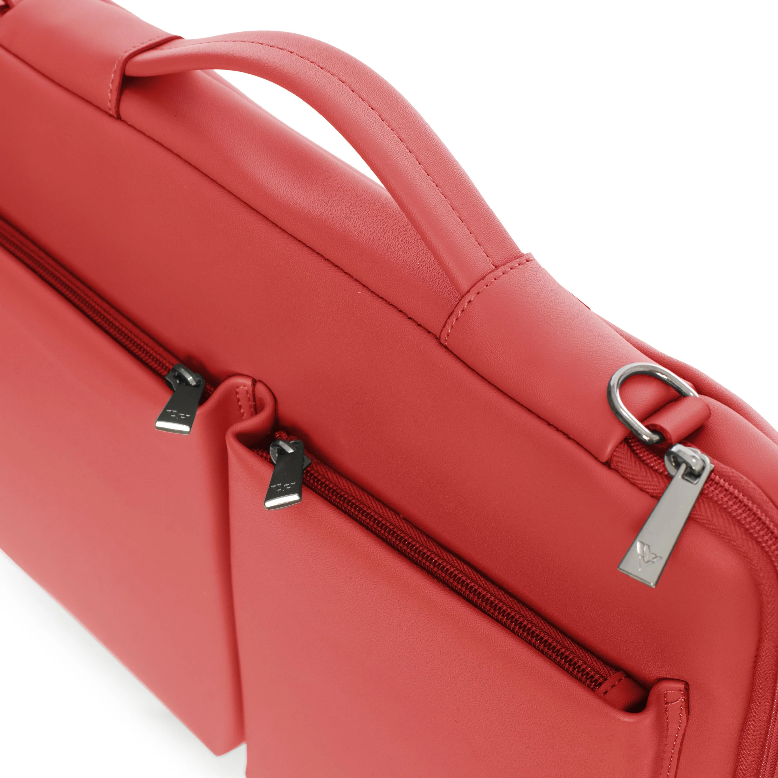 Vaku Luxos® DA VALENCIA MESTELLA SERIES for Macbook 14" Refined Leather Sleeve with Strap highly durable - Red(8905129019716) - Image 3