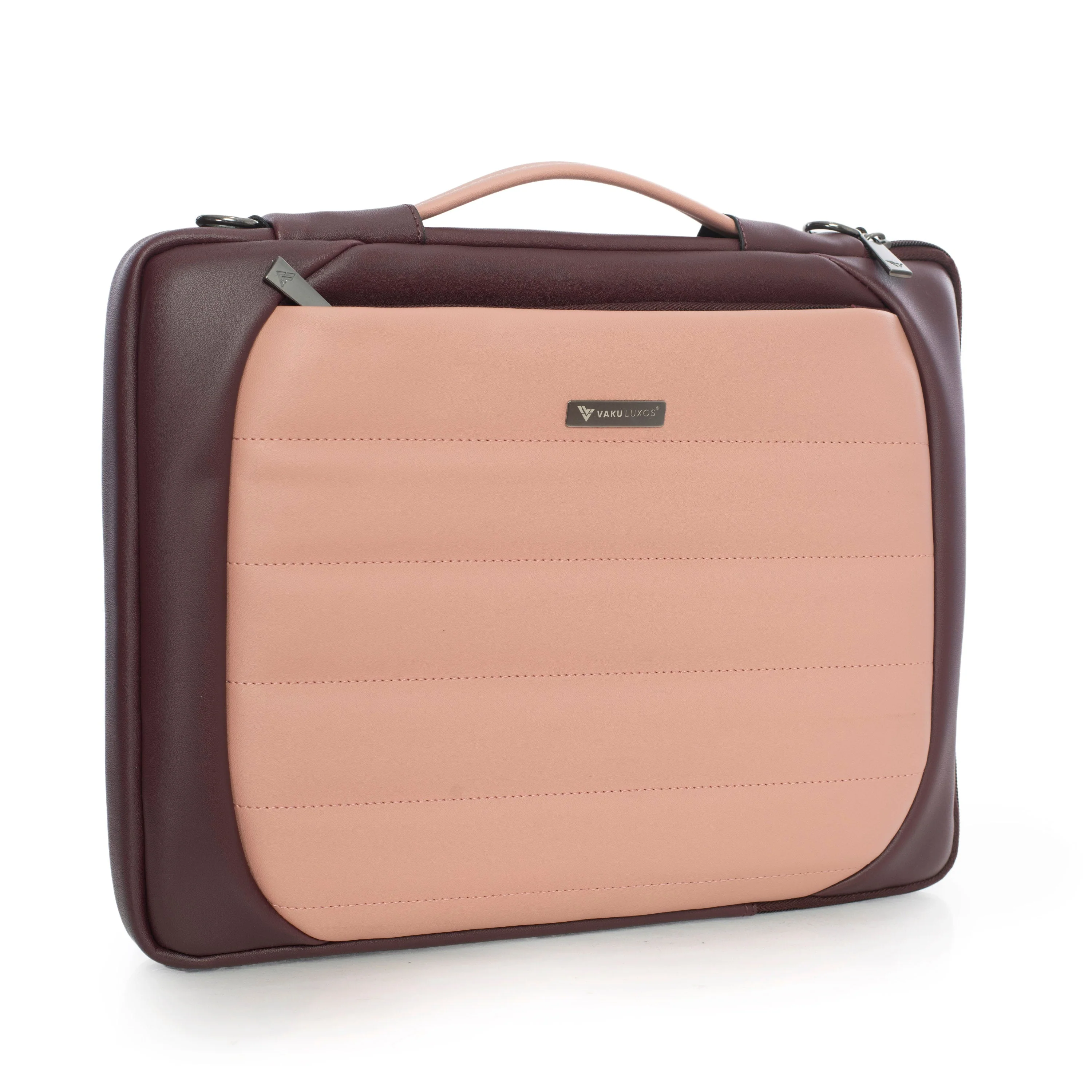 Vaku Luxos® Lasa Chivelle Premium Collection Sleeve for Macbook 13"|14" with Strap highly durable - Cherry/Pink(8905129019372) - Image 5