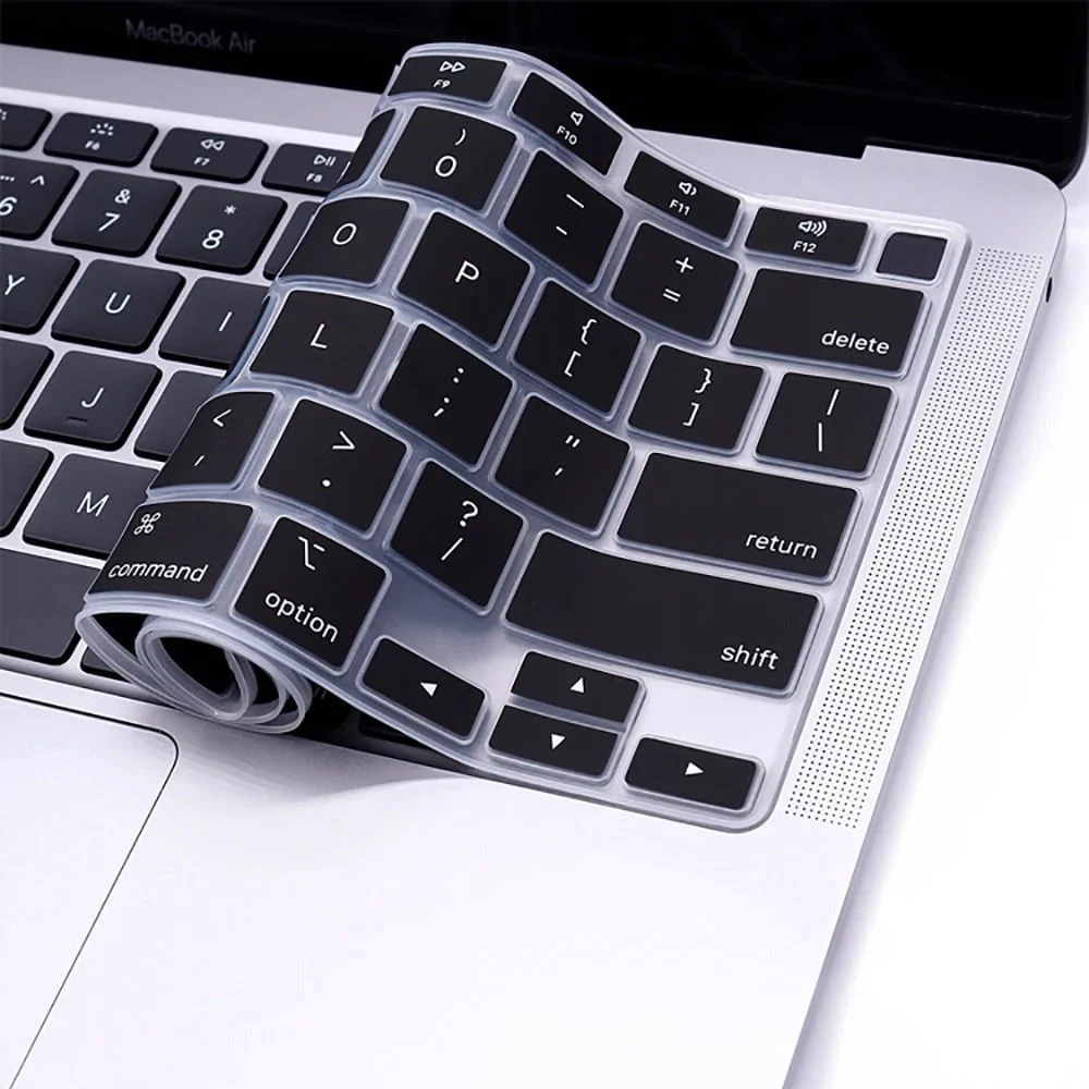 Vaku Luxos® MacBook Keyboard Protective Skin compatible with Macbook Air 13-inch Apple M1 chip with 8-core CPU and 7-core GPU - Silicon Black(8905129020651) - Image 3