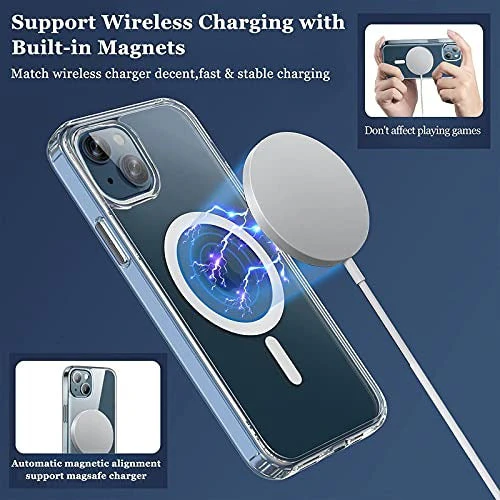 Vaku Luxos® MAG-PRO CLEAR Case for iPhone 13 Mini (5.4") with Magsafe Wireless Charging Support - Clear(8905129013097) - Image 3