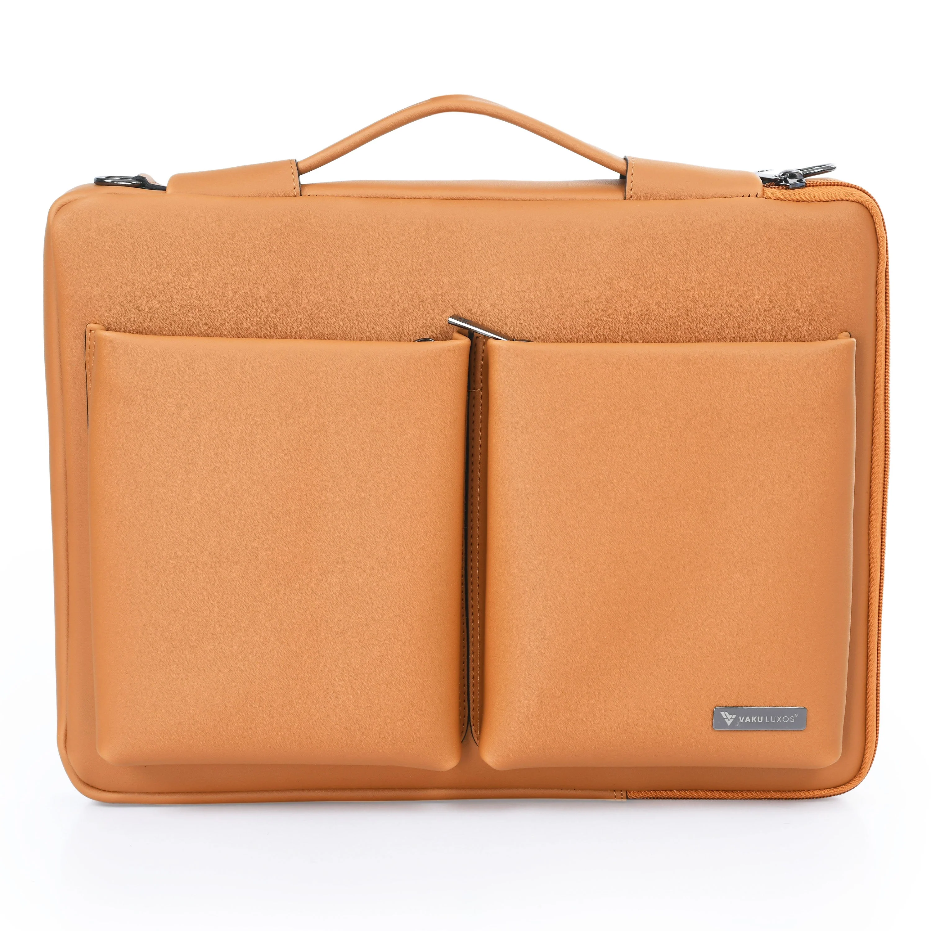 Vaku Luxos® MESTELLA SERIES for Macbook 14" Refined Leather Sleeve with Strap highly durable - Mustard(8905129026240)