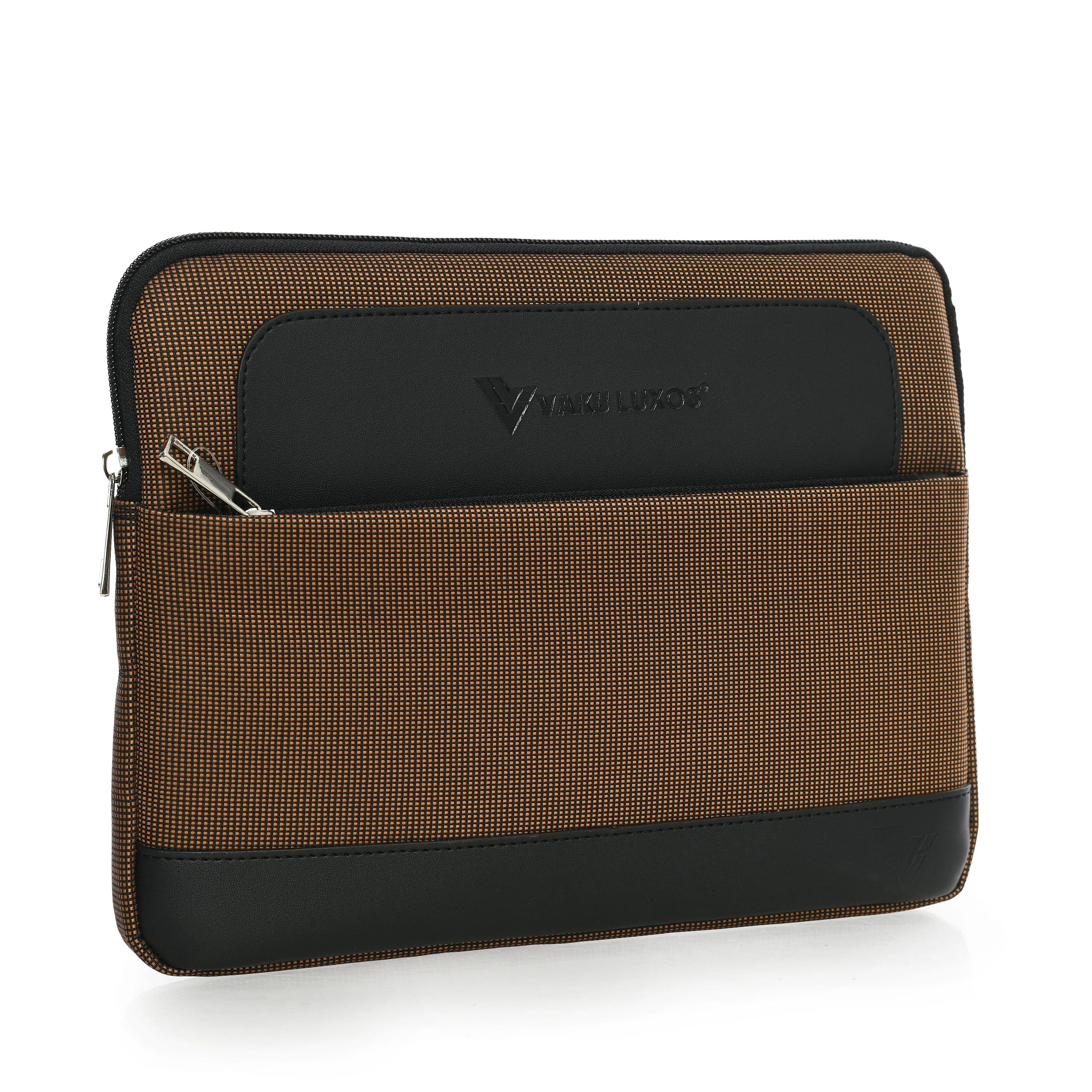 Vaku Luxos® SALERO Mini Pouch for iPad Air|Pro Compatible with 10.2 to 11" - Black/Brown(8905129019303) - Image 3