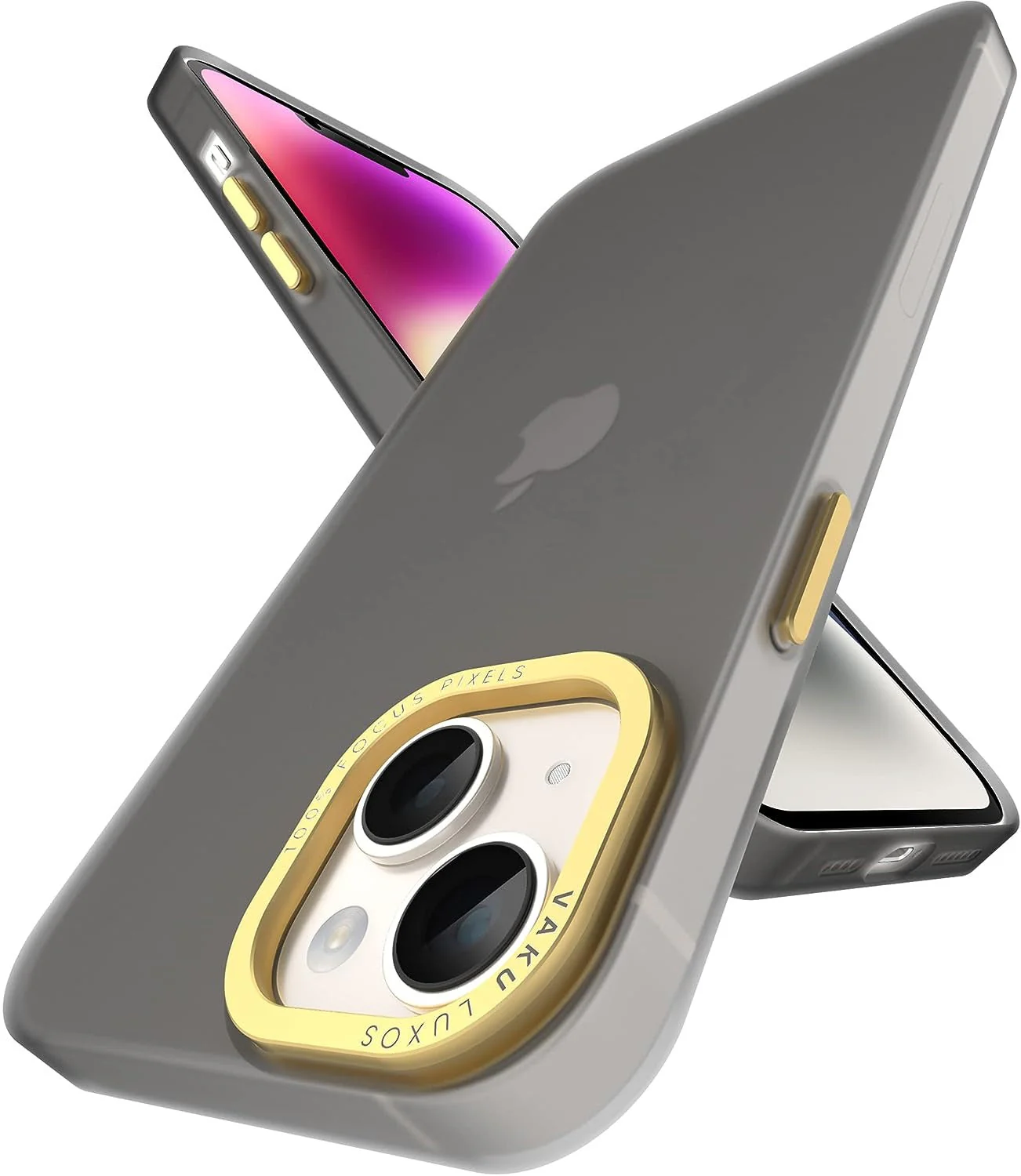 Vaku Luxos® SAN PEDRO case for iPhone 14 Plus Gold Ring - Black(8905129023270) - Image 3
