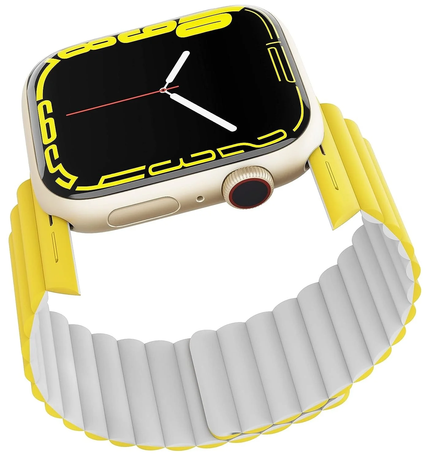 Vaku Luxos® STARK MAGNETIC Self-Adjusting Fit Silicon Watch Straps for 41mm (38|40mm) - Yellow(8905129016210) - Image 5