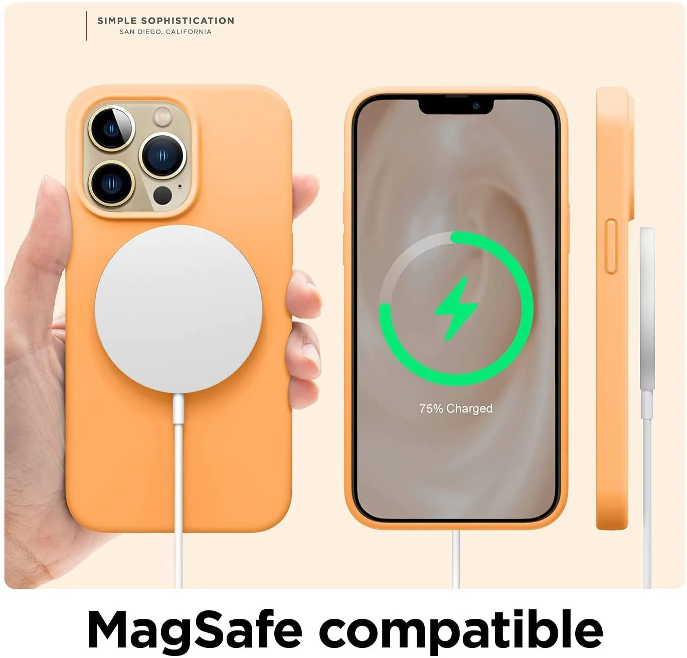 Vaku Luxos® Translucent Armor Shock Proof Case for iPhone 13 (6.1") - Sunset Gold(8905129013646) - Image 2